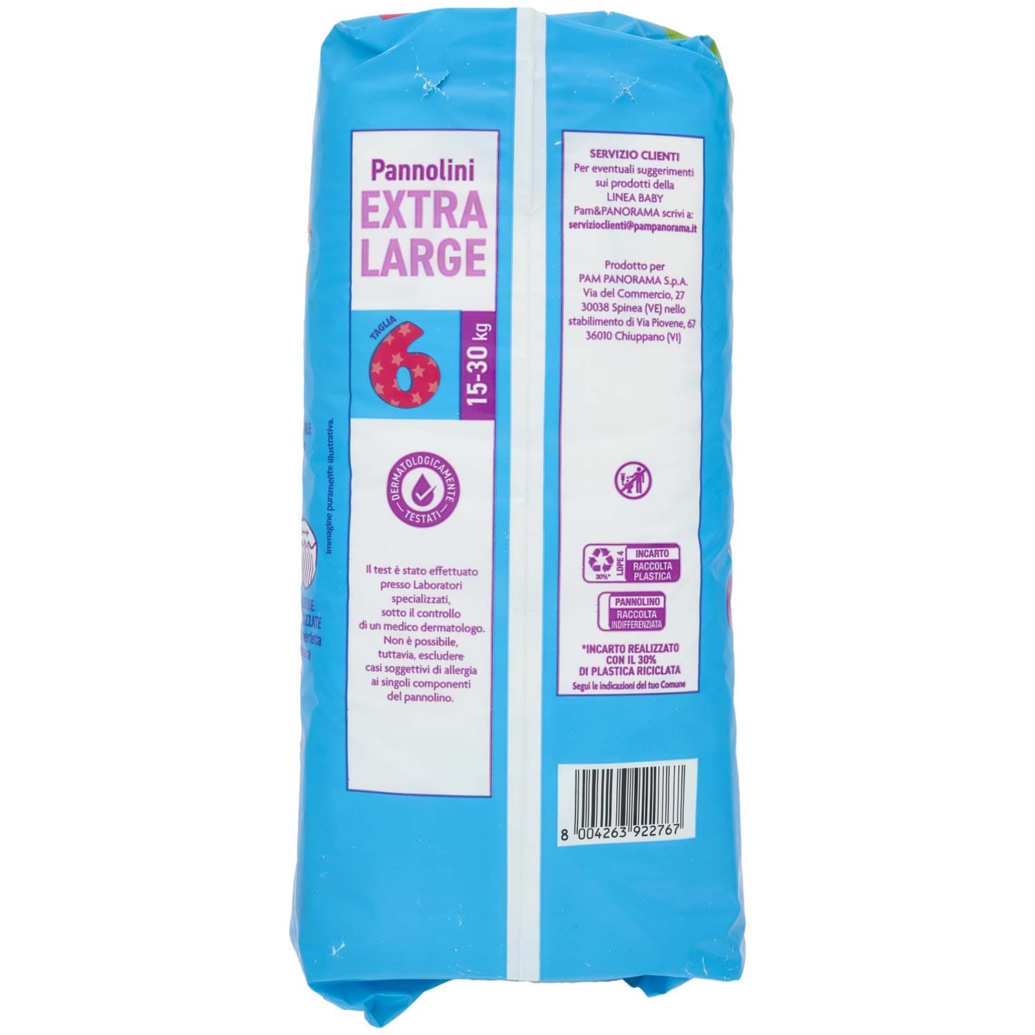 PAM PANORAMA Linea Baby Pannolini Extra Large Taglia 6 15-30 Kg 14 pz – immagine 3