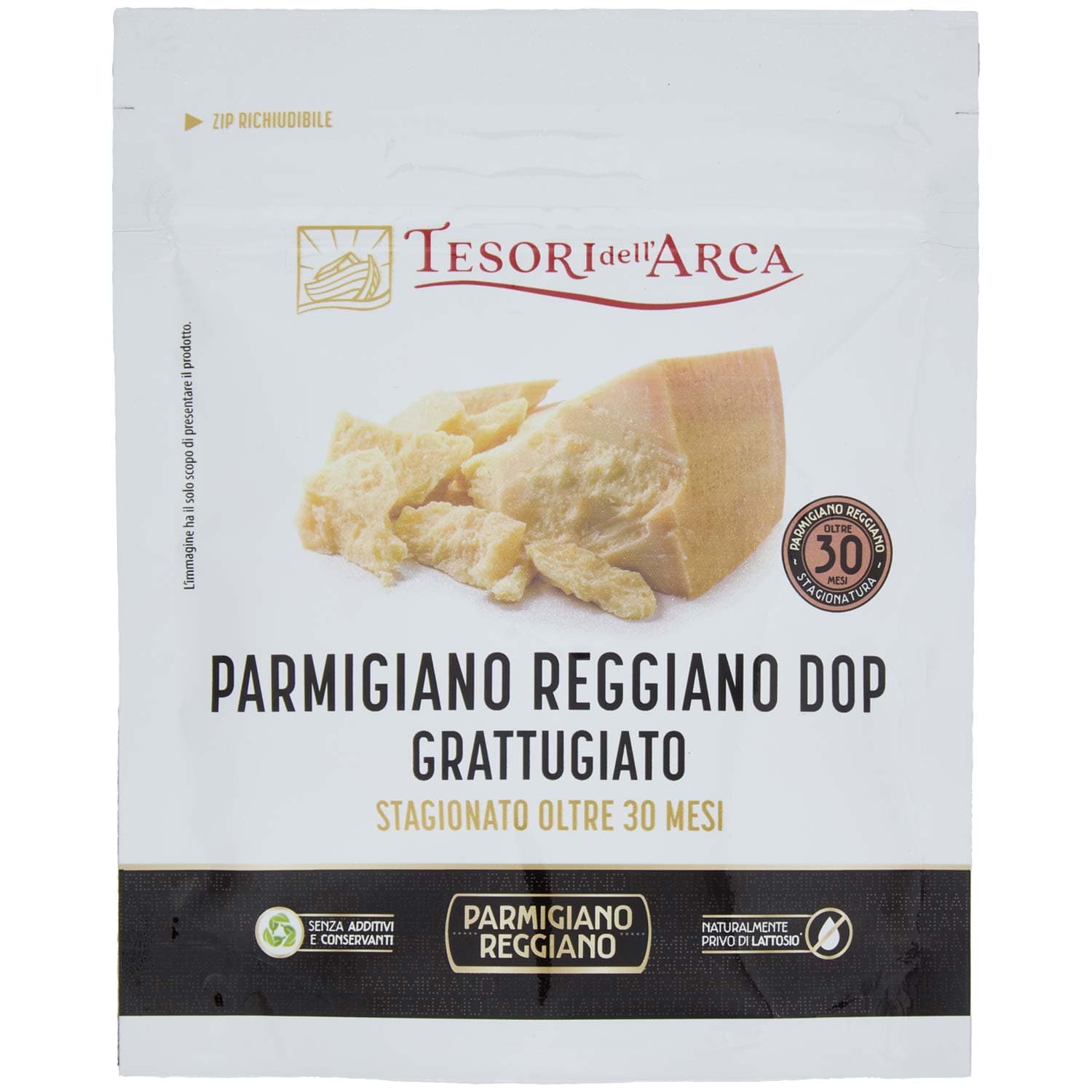 TESORI DELL'ARCA Parmigiano Reggiano DOP Grattugiato Stagionato Oltre 30 Mesi 60 g – immagine 2