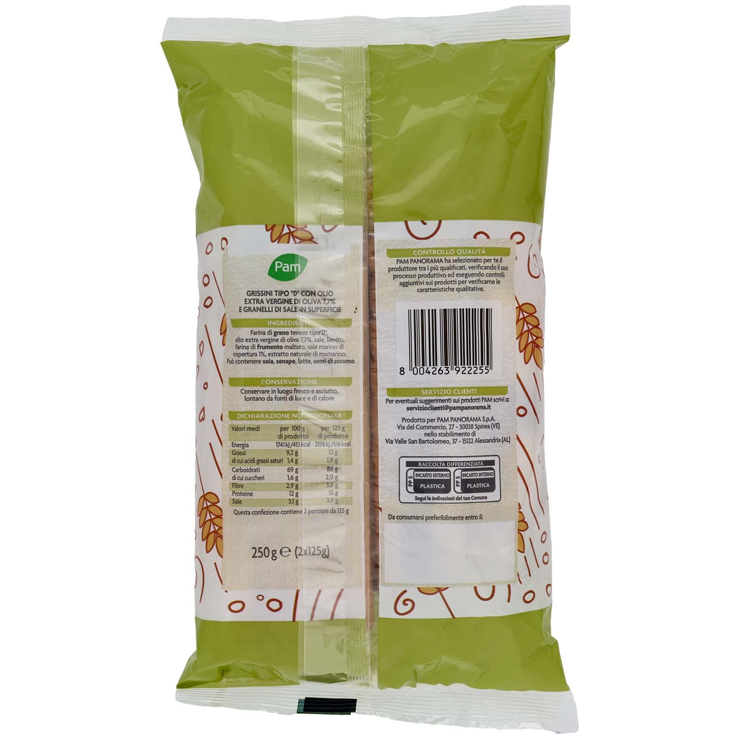 PAM Grissini Ondulati con Granelli di Sale in Superficie 2 x 125 g – immagine 4