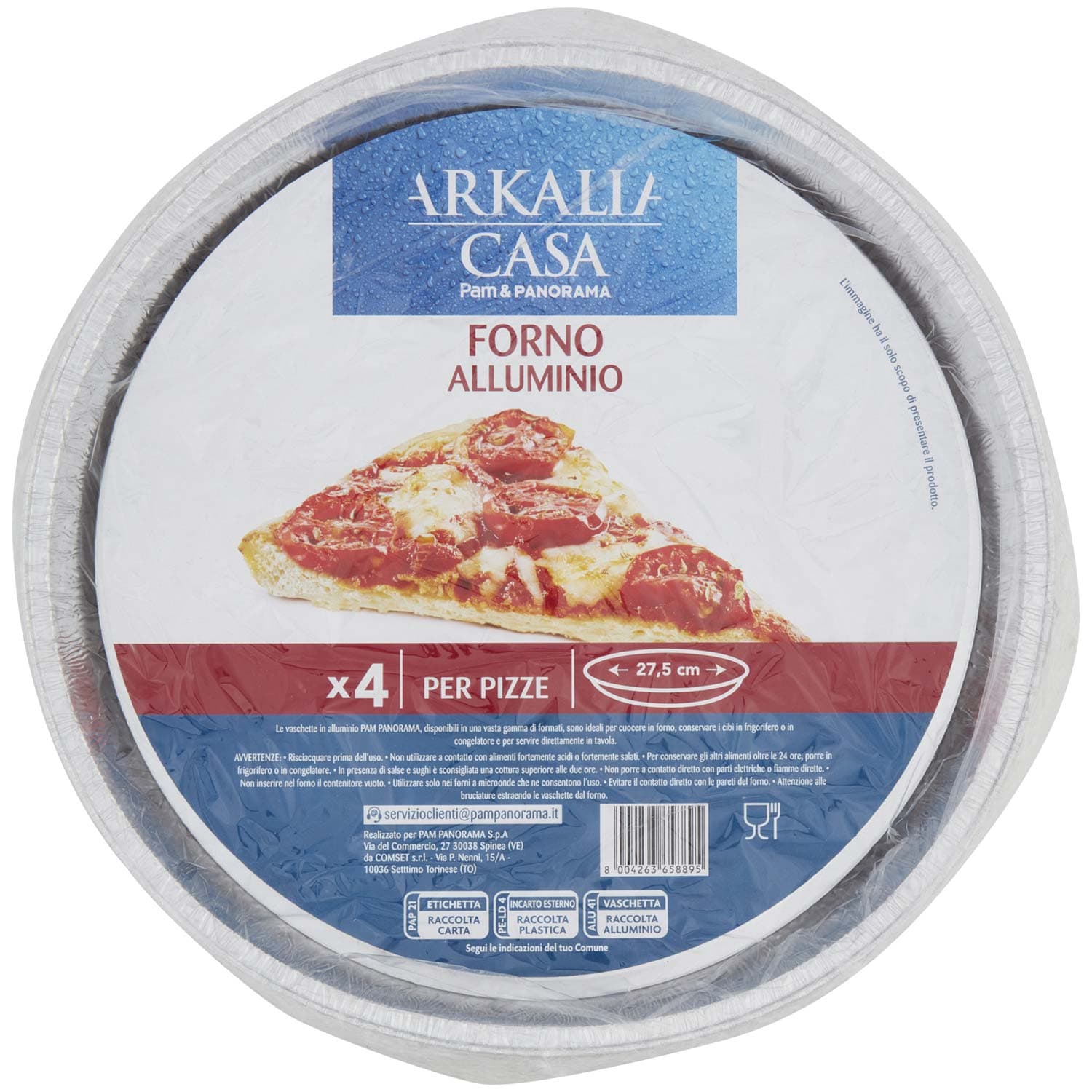 PAM PANORAMA Vaschette alluminio Forno per Pizze e Crostate 4 pz – immagine 2