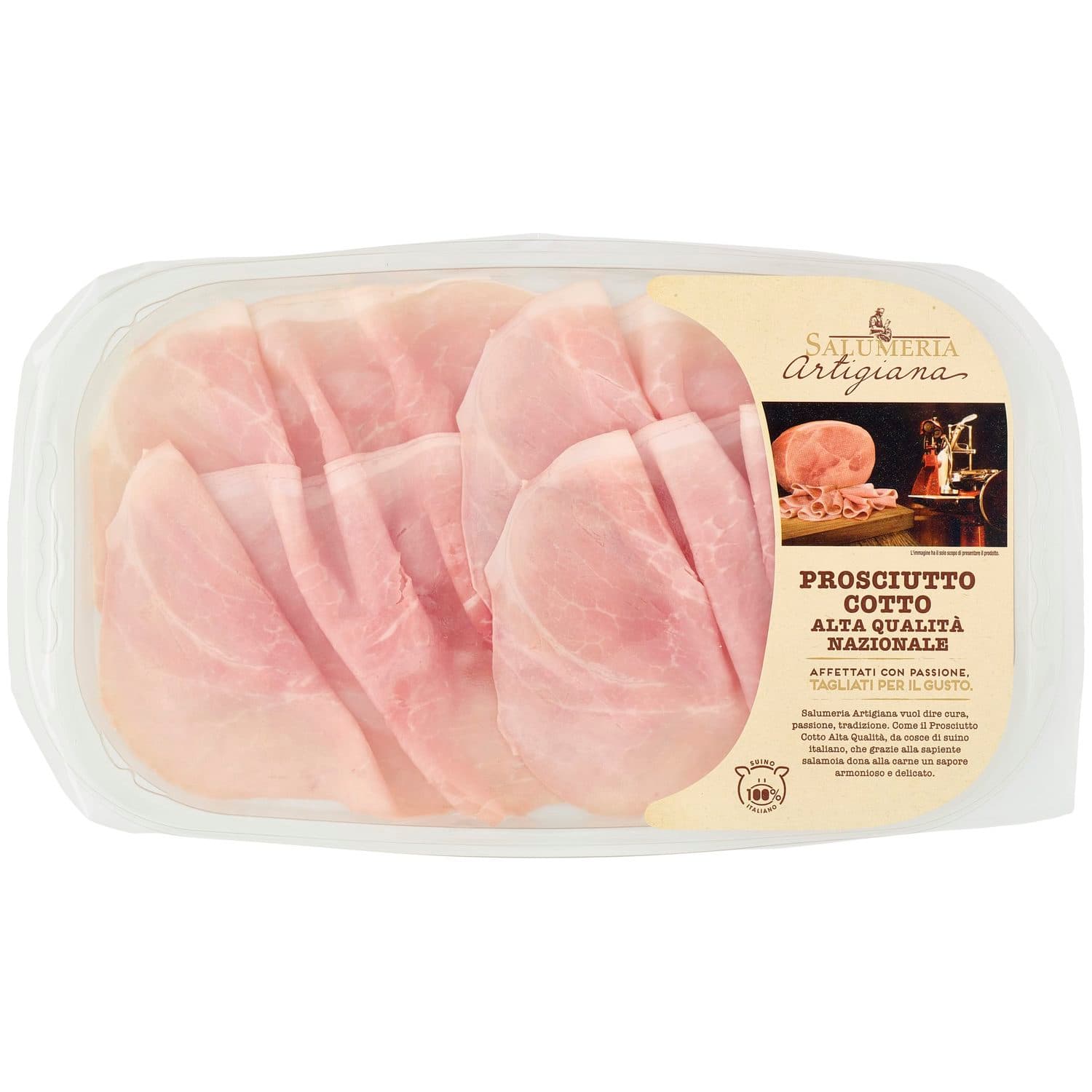 Salumeria Artigiana Prosciutto Cotto Alta Qualità 120 g – immagine 2