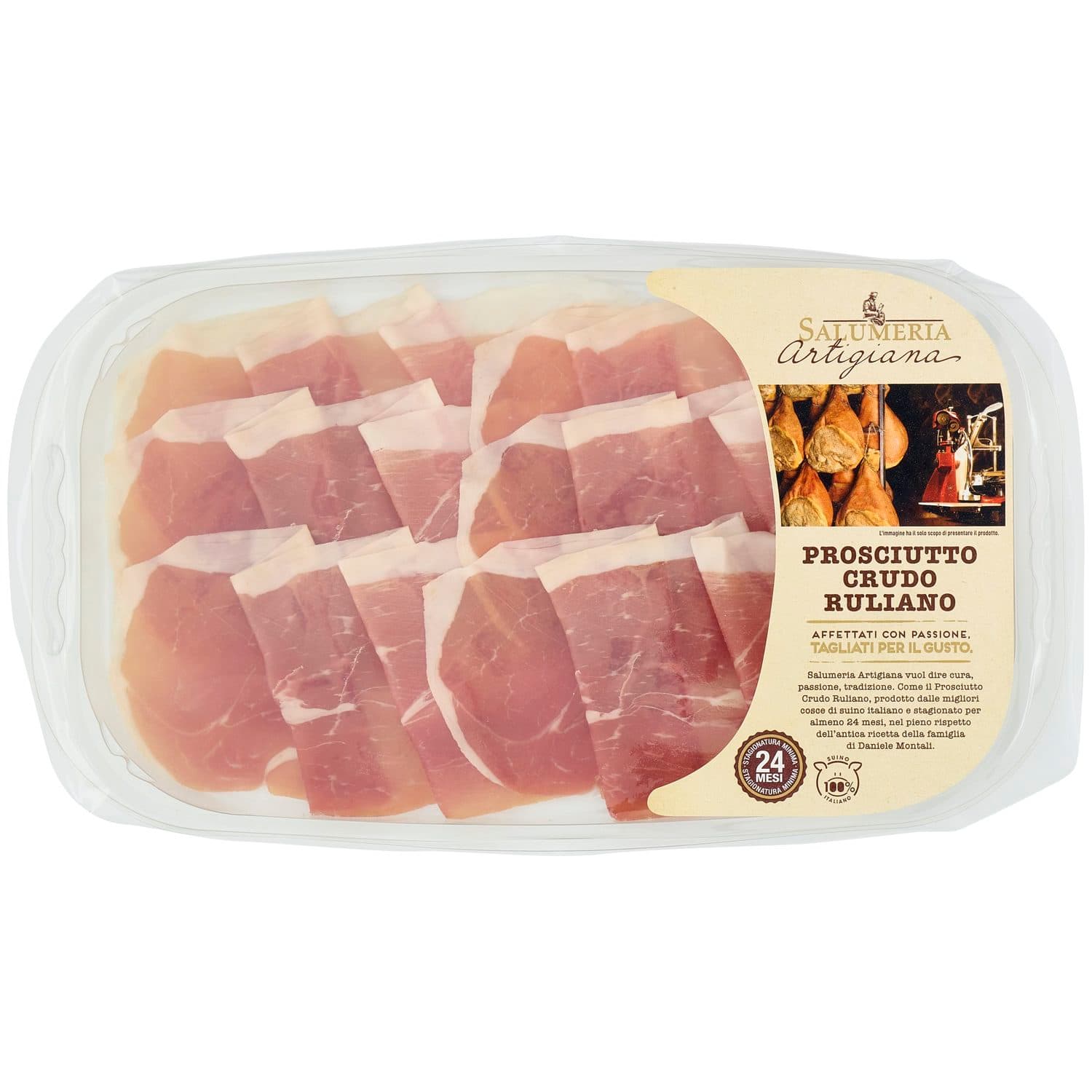 Salumeria Artigiana Prosciutto Crudo Ruliano 24 mesi 100 g – immagine 2