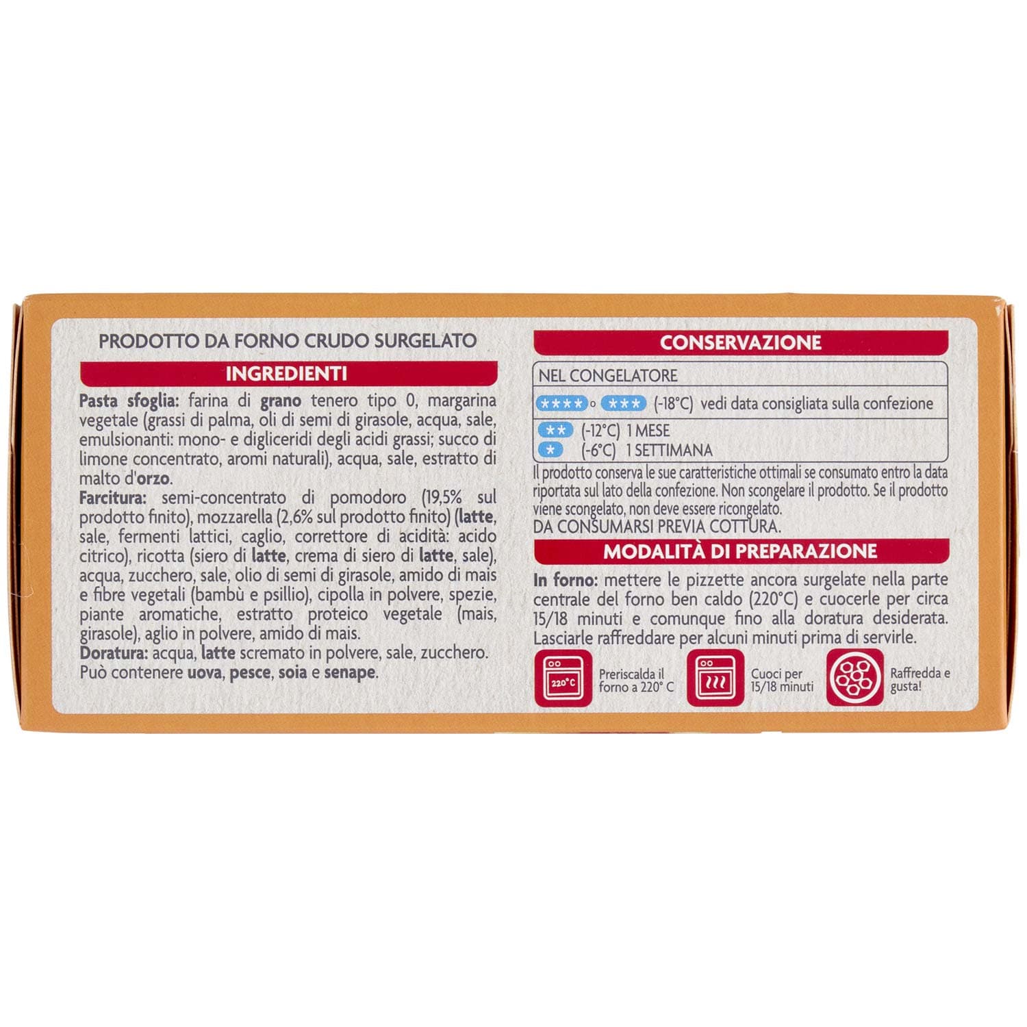 PAM Pizzette Pomodoro e Mozzarella surgelate 250 g – immagine 6