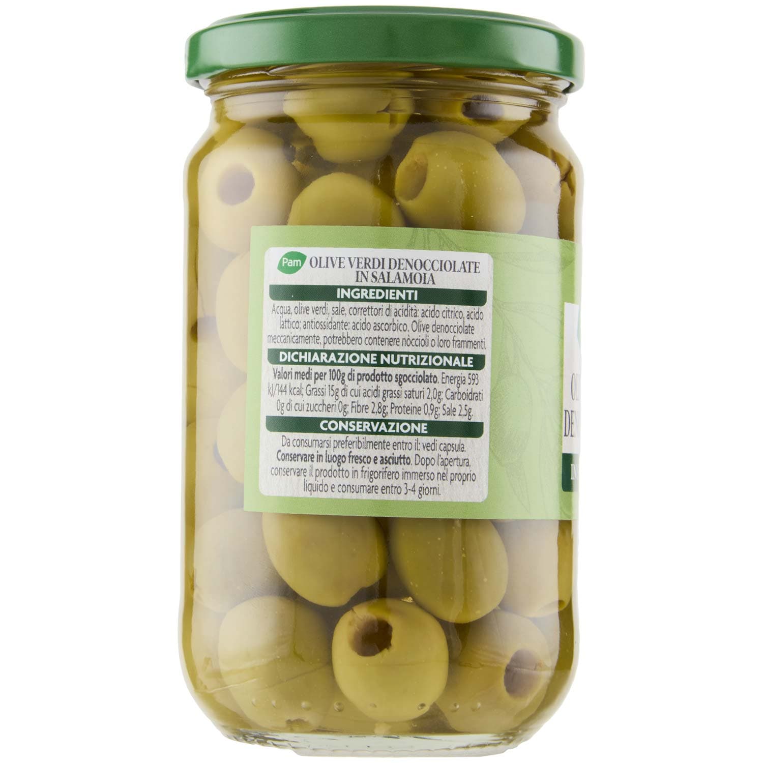 PAM Olive Verdi Denocciolate in Salamoia 290 g – immagine 3