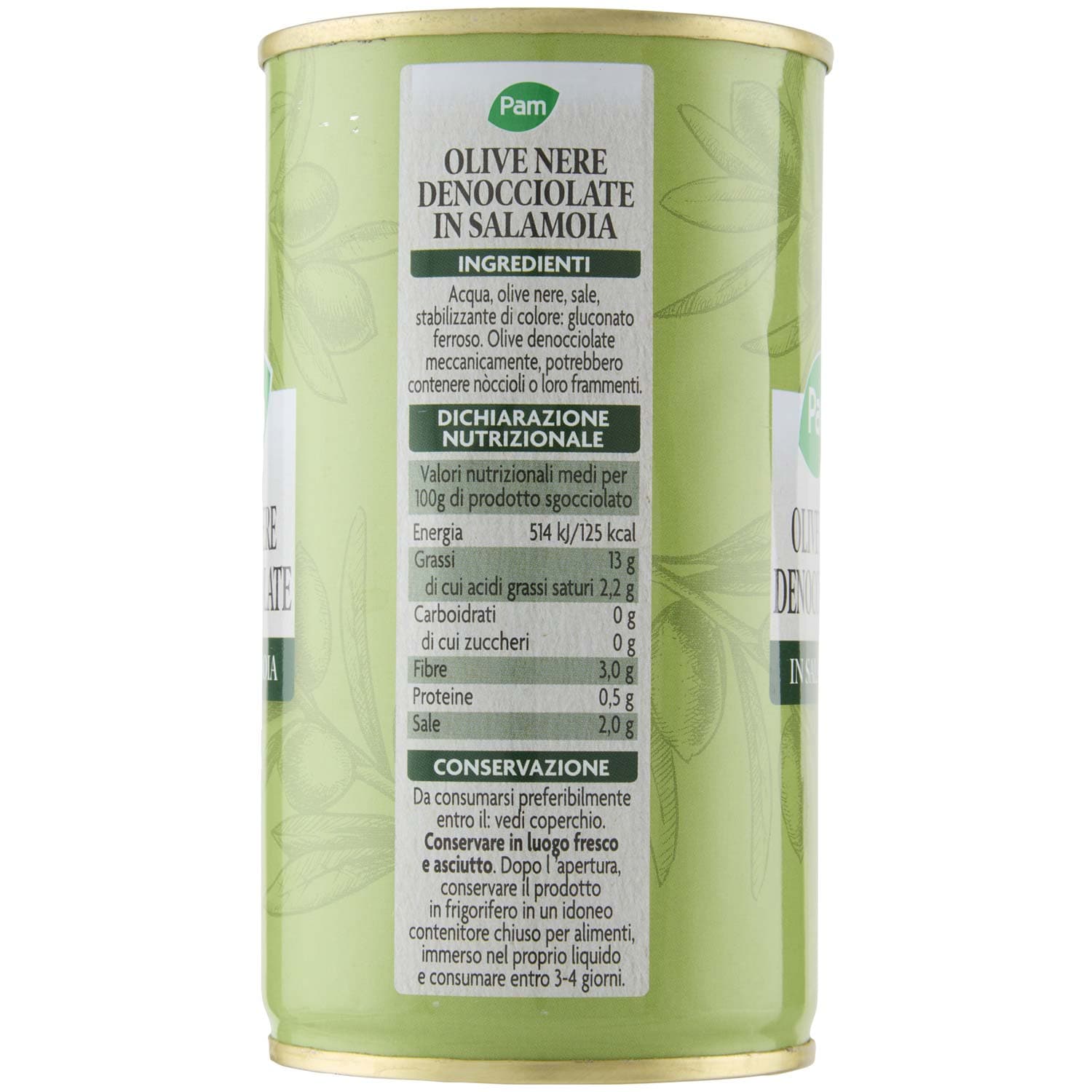PAM Olive Nere Denocciolate in Salamoia 350 g – immagine 5