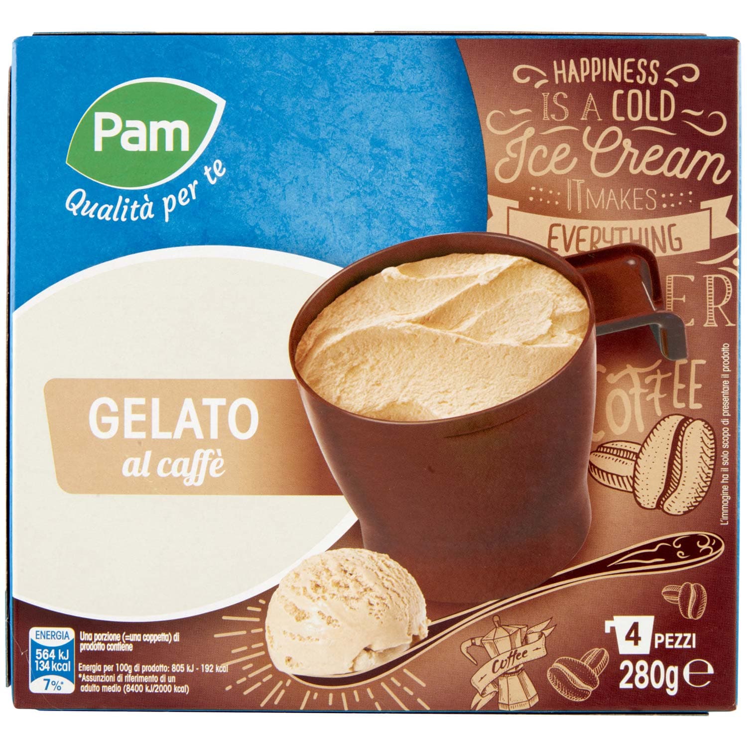 PAM Qualità per te Gelato al caffè 4 x 70 g – immagine 2