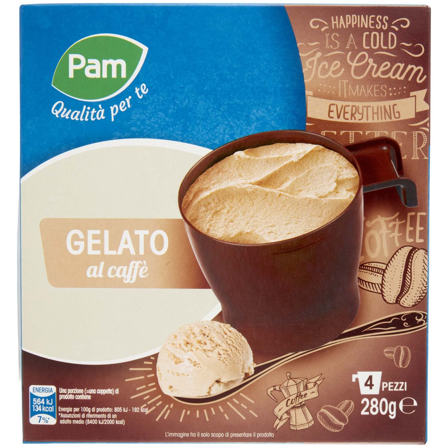 PAM Qualità per te Gelato al caffè 4 x 70 g – immagine 4