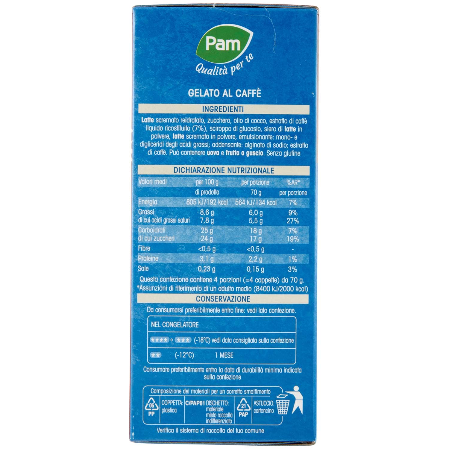 PAM Qualità per te Gelato al caffè 4 x 70 g – immagine 5