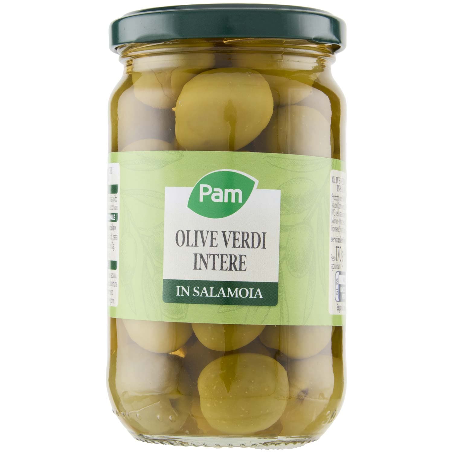 PAM Olive Verdi Intere in Salamoia 300 g – immagine 2