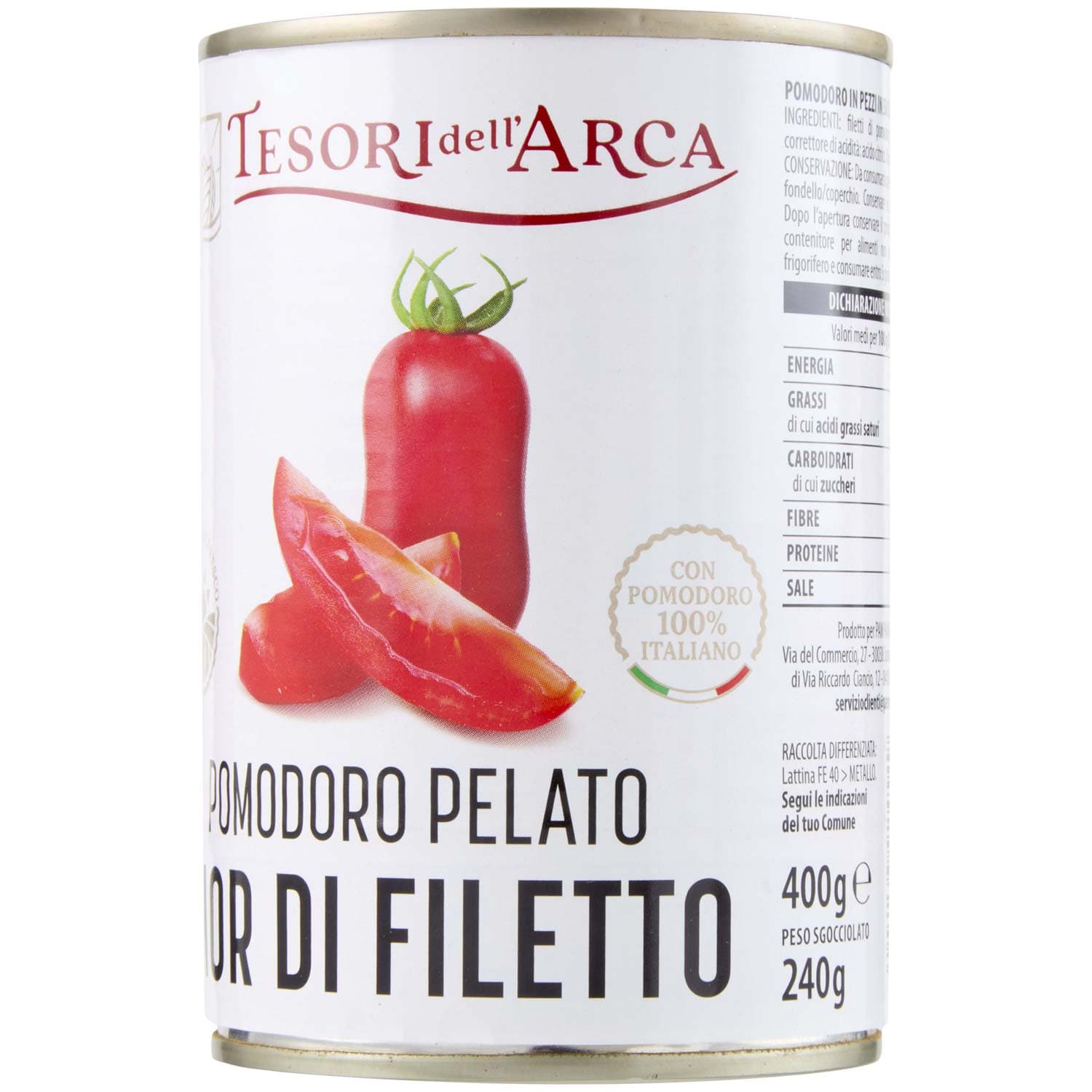 TESORI DELL'ARCA Pomodoro Pelato Fior di Filetto 400 g – immagine 4