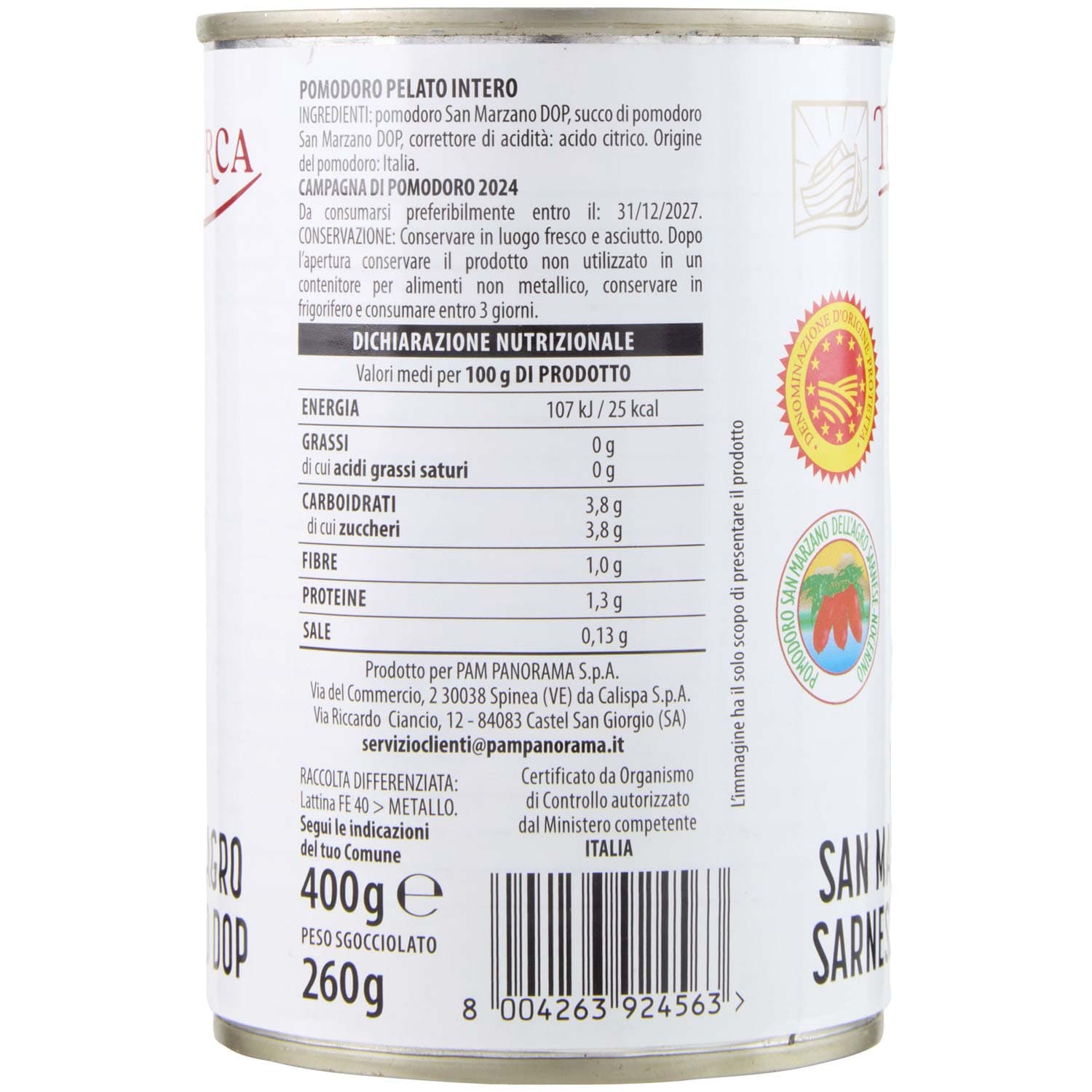 TESORI DELL'ARCA Pomodoro San Marzano dell'Agro Sarnese - Nocerino DOP 400 g – immagine 5