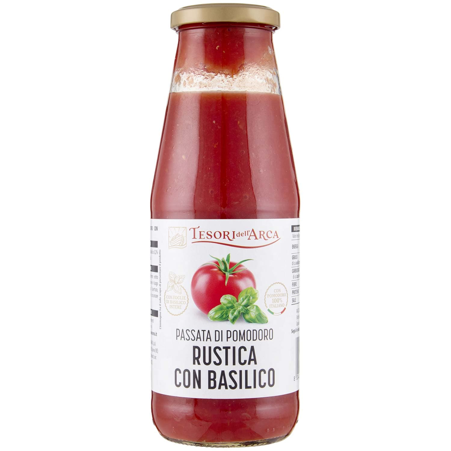 TESORI DELL'ARCA Passata di Pomodoro Rustica con Basilico 680 g – immagine 2