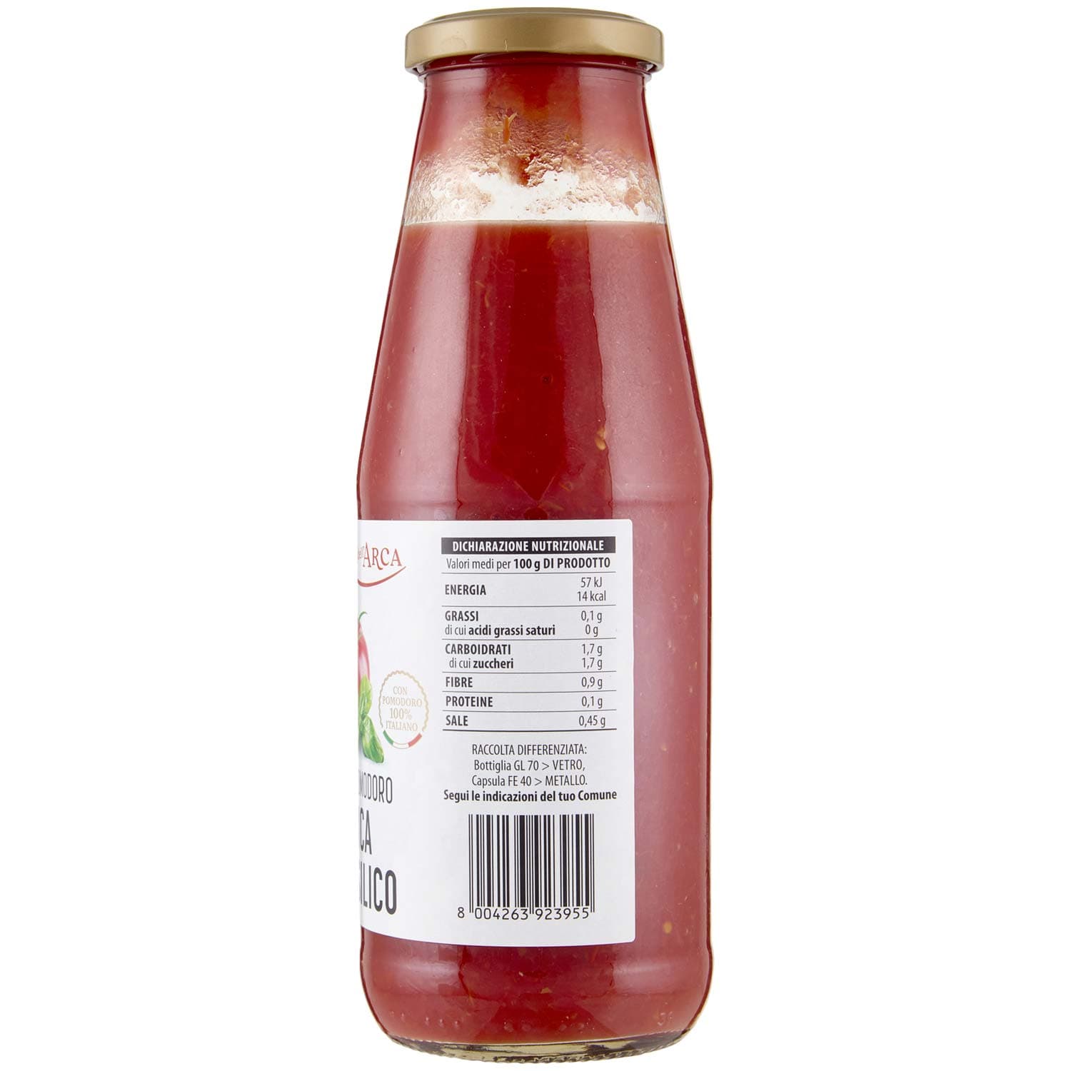 TESORI DELL'ARCA Passata di Pomodoro Rustica con Basilico 680 g – immagine 5