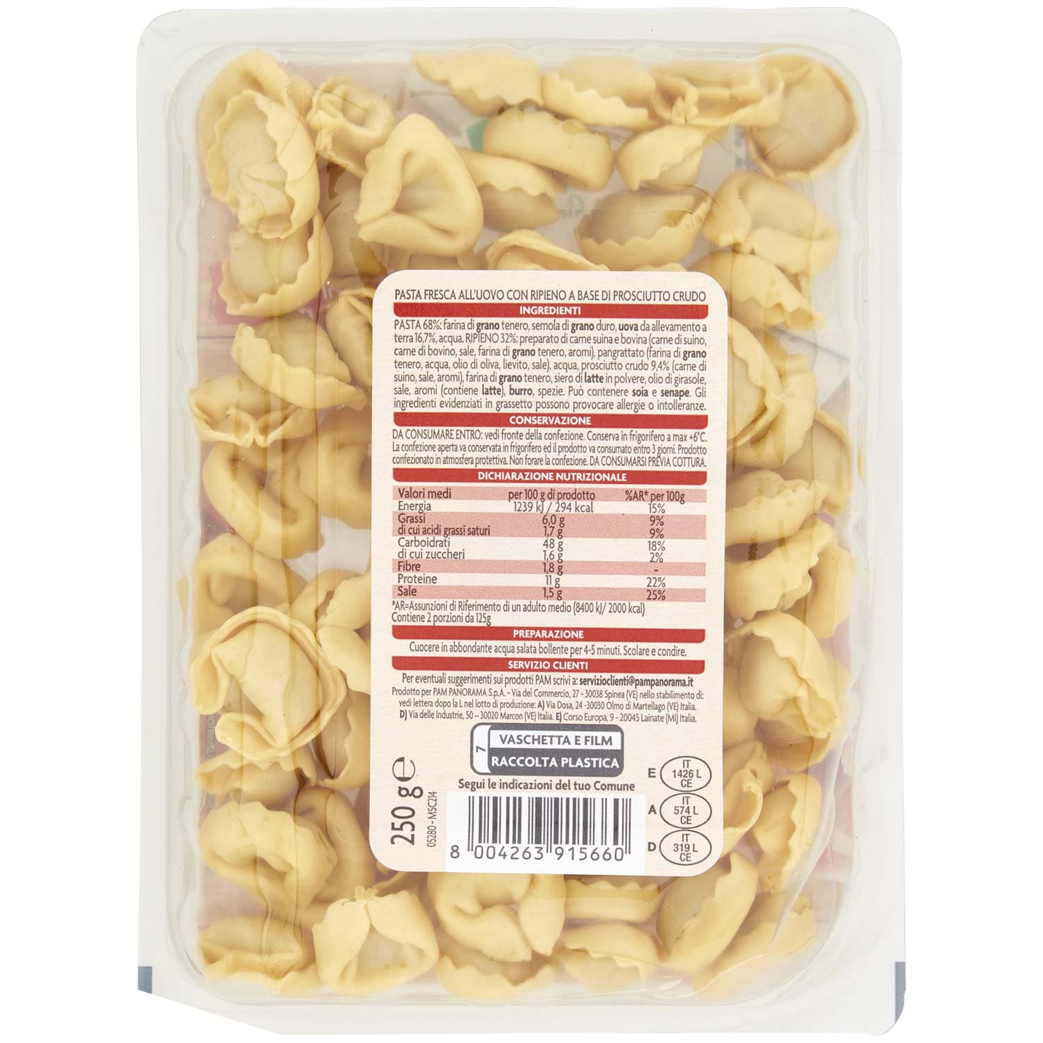 PAM Qualità per te Cappelletti prosciutto crudo 250 g – immagine 4