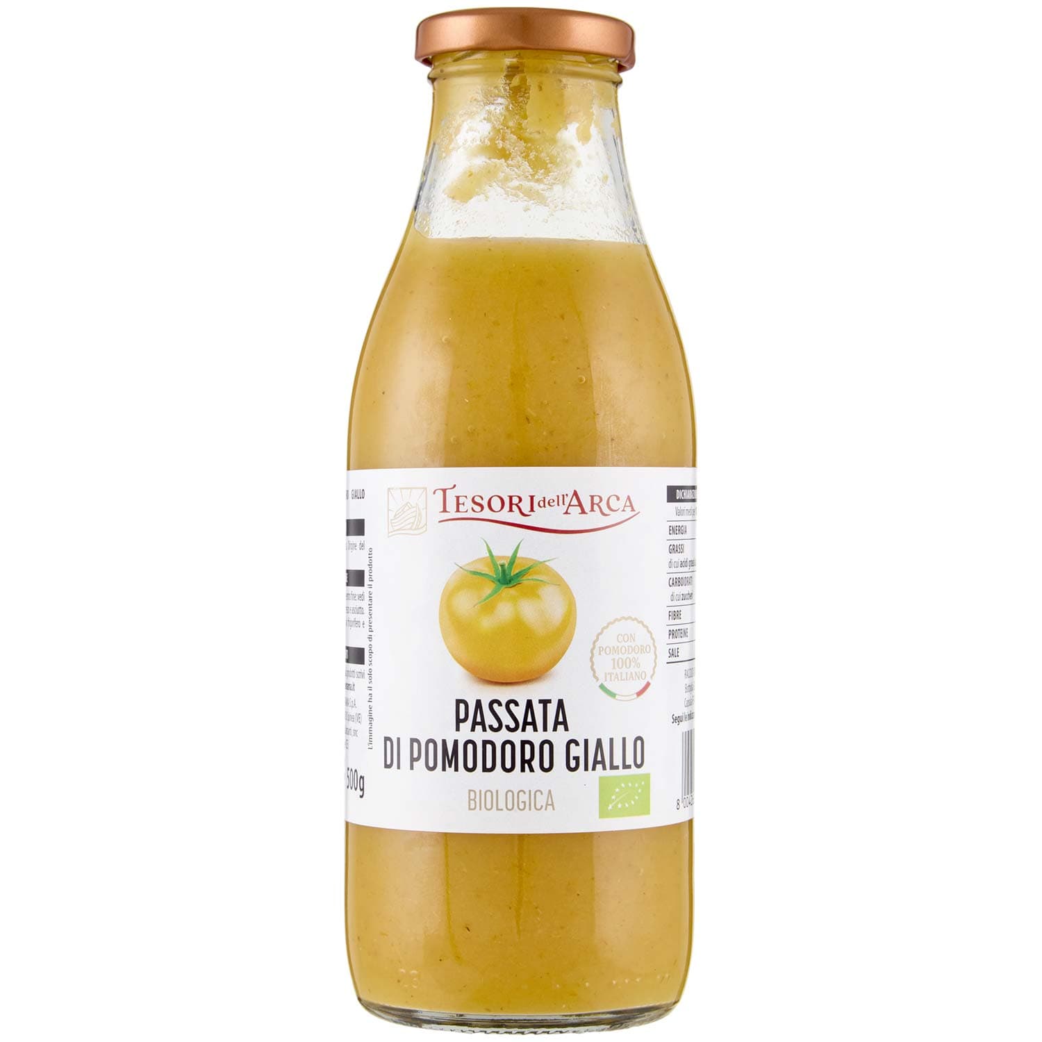 TESORI DELL'ARCA Passata di Pomodoro Giallo Biologica 500 g – immagine 2