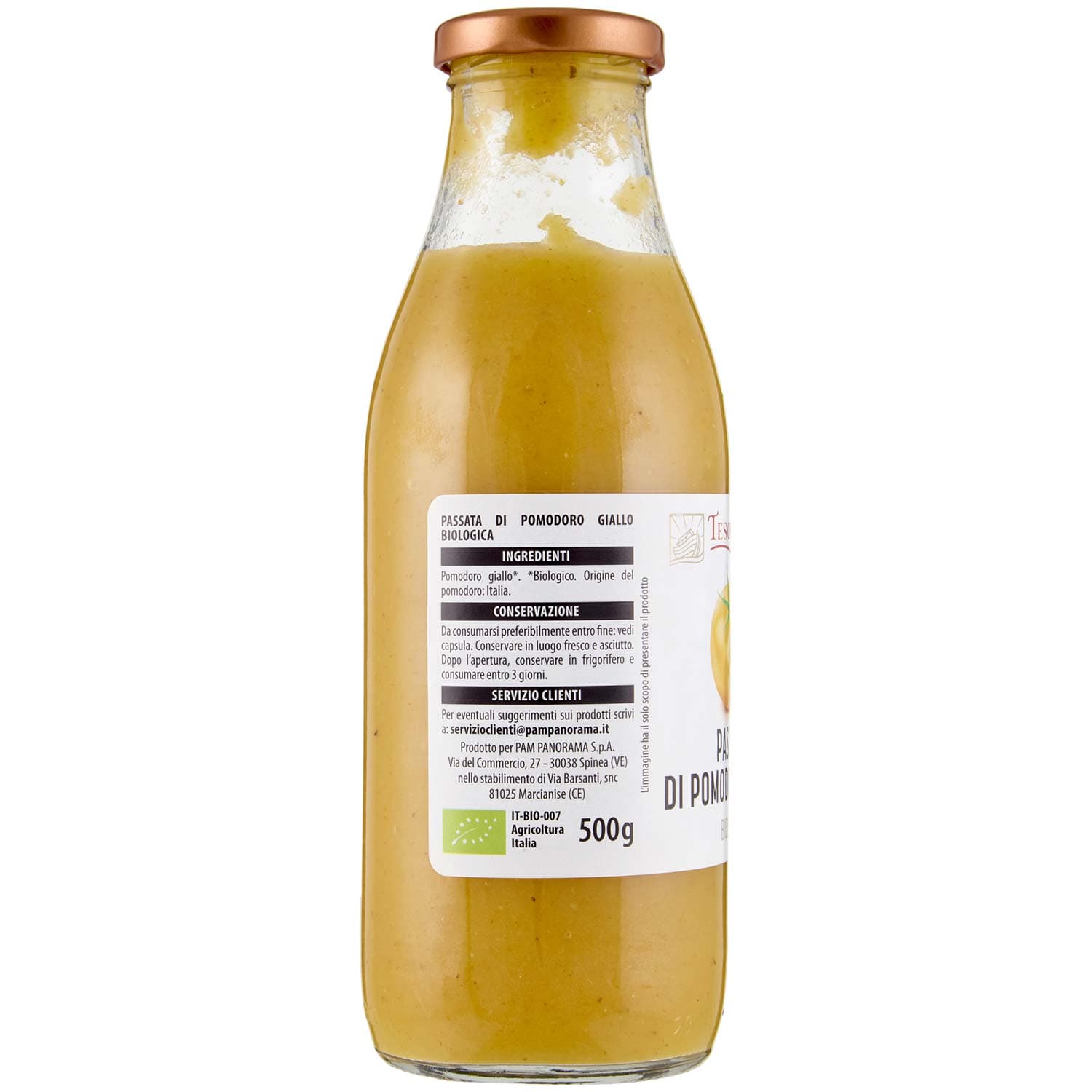 TESORI DELL'ARCA Passata di Pomodoro Giallo Biologica 500 g – immagine 3
