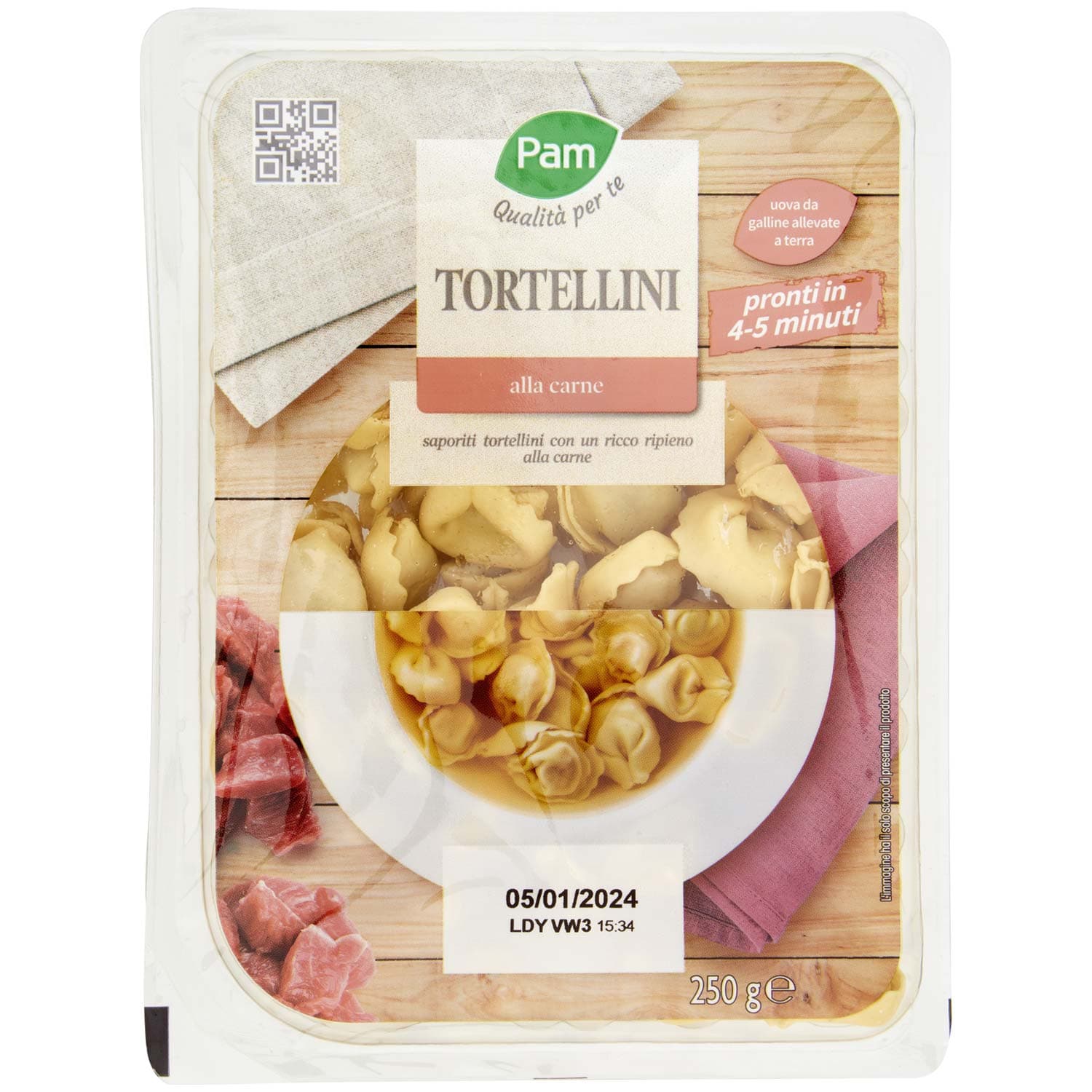PAM Qualità per te Tortellini alla carne 250 g – immagine 2