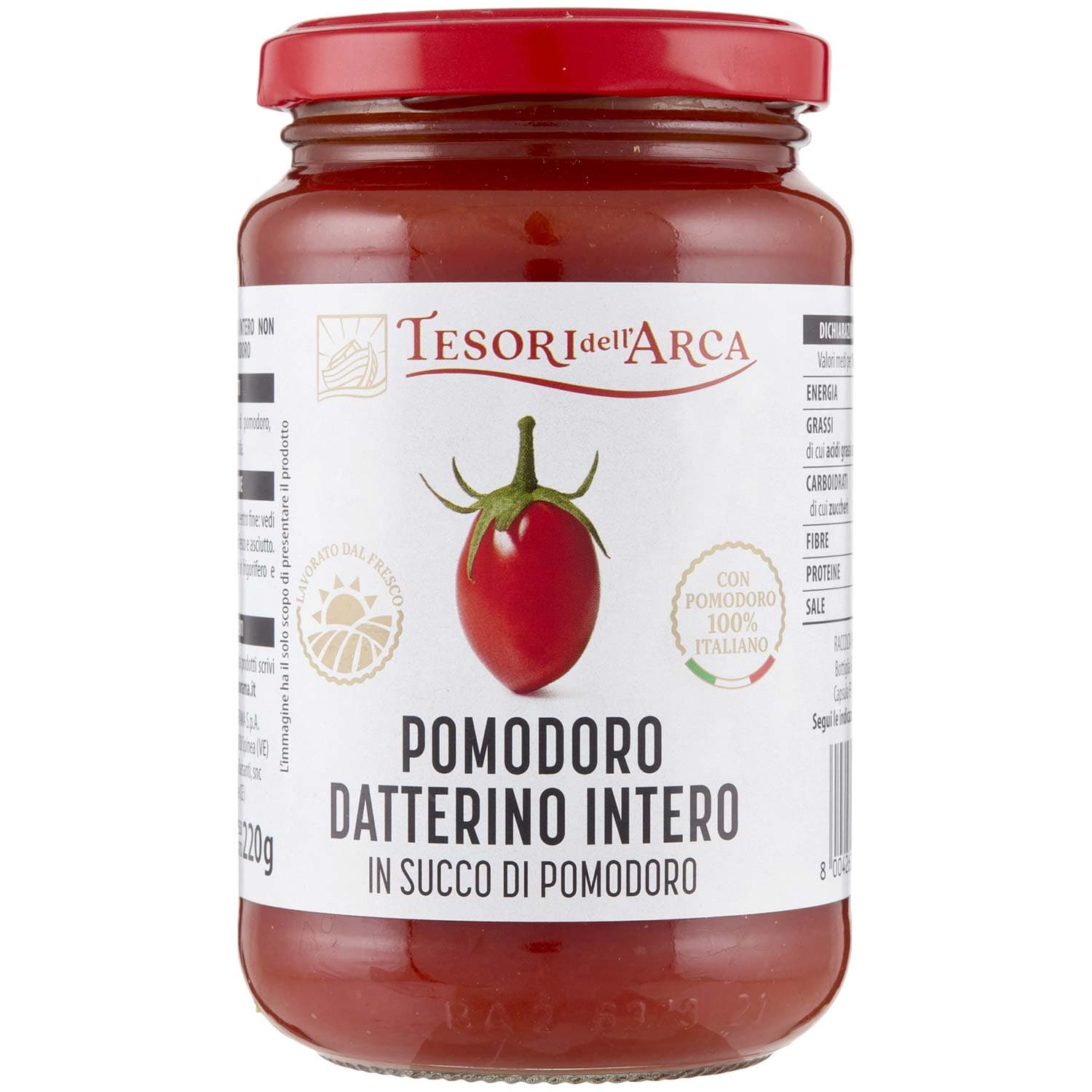 TESORI DELL'ARCA Pomodoro Datterino Intero in Succo di Pomodoro 360 g – immagine 2