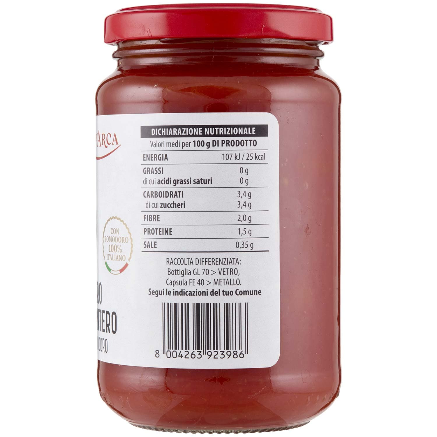 TESORI DELL'ARCA Pomodoro Datterino Intero in Succo di Pomodoro 360 g – immagine 5
