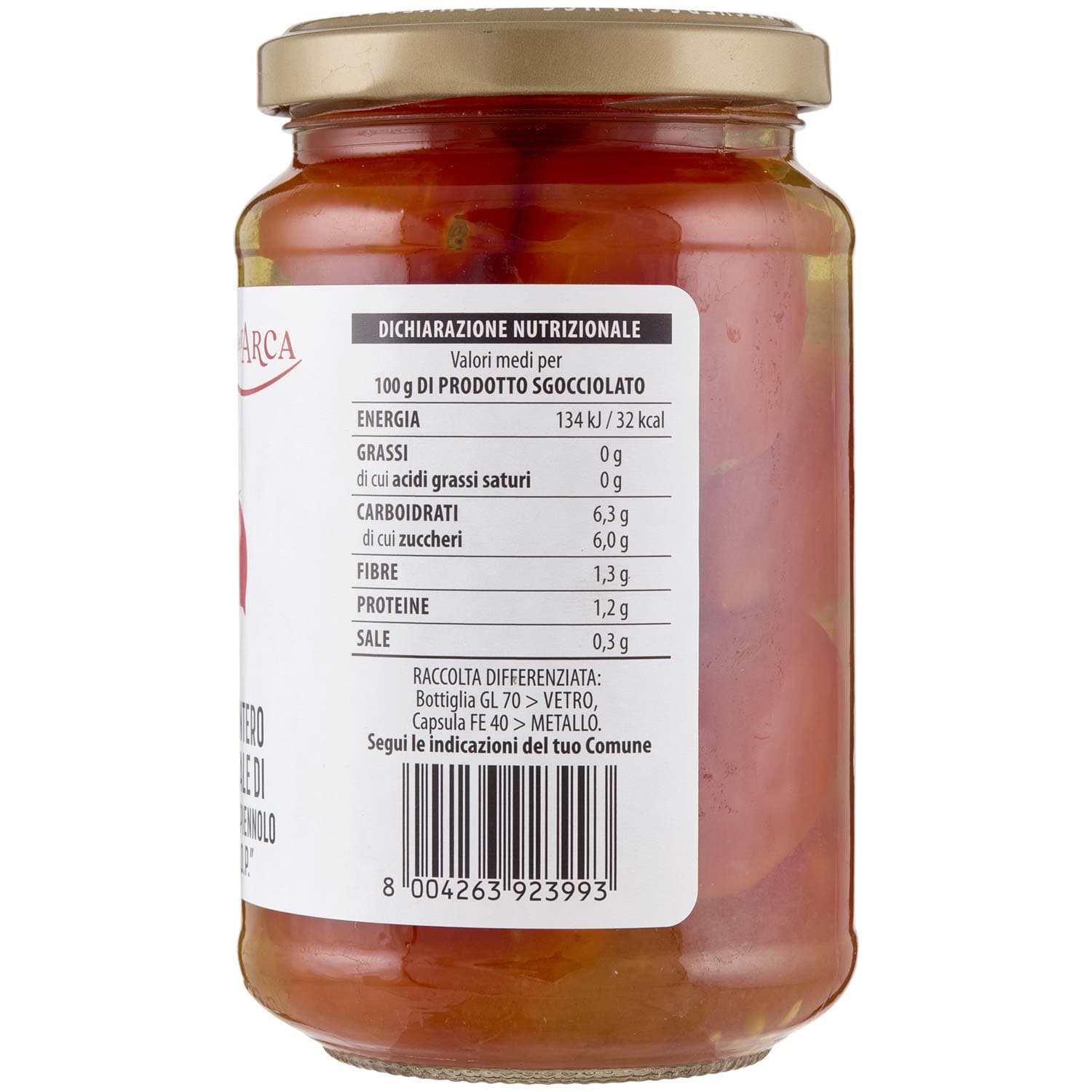 TESORI DELL'ARCA Pomodoro Intero in Acqua e Sale di "Pomodorino del Piennolo del Vesuvio DOP" 360 g – immagine 5