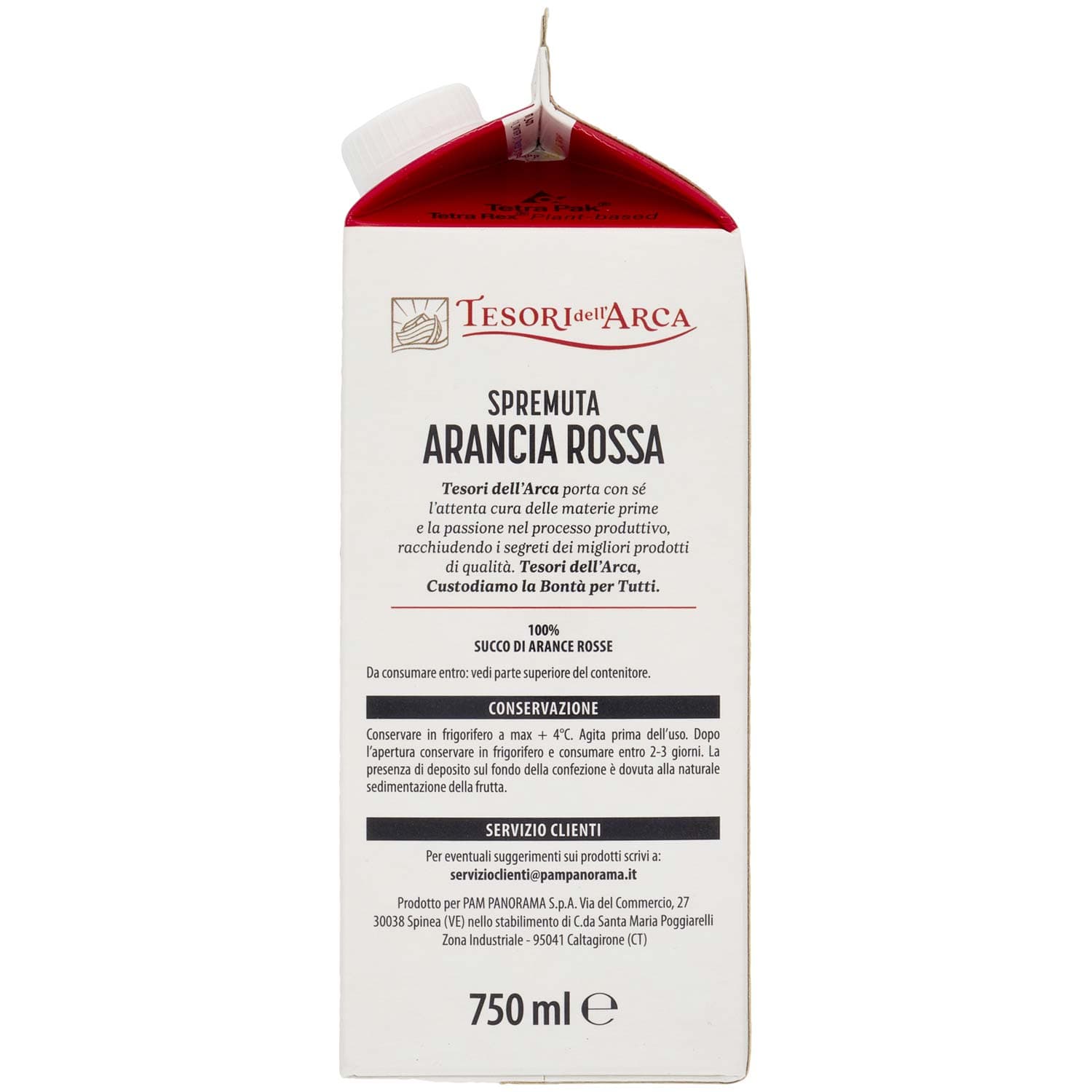 TESORI DELL'ARCA Spremuta Arancia Rossa 750 ml – immagine 5