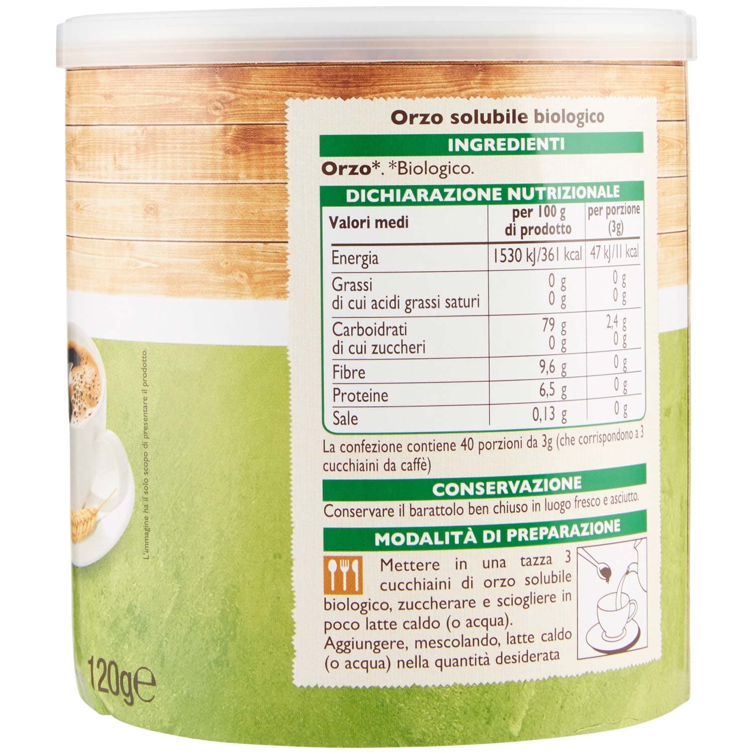 BIO Orzo solubile Biologico 120 g – immagine 5