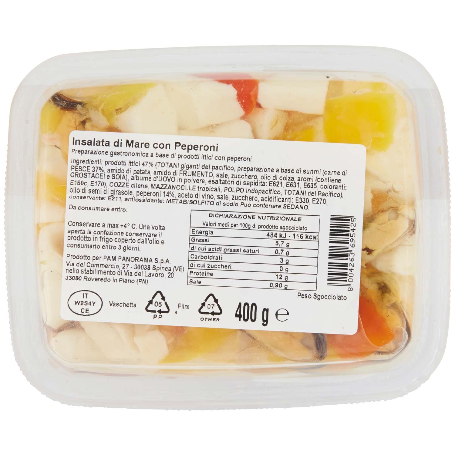 PAM Qualità per te Insalata di Mare con Peperoni 400 g – immagine 4