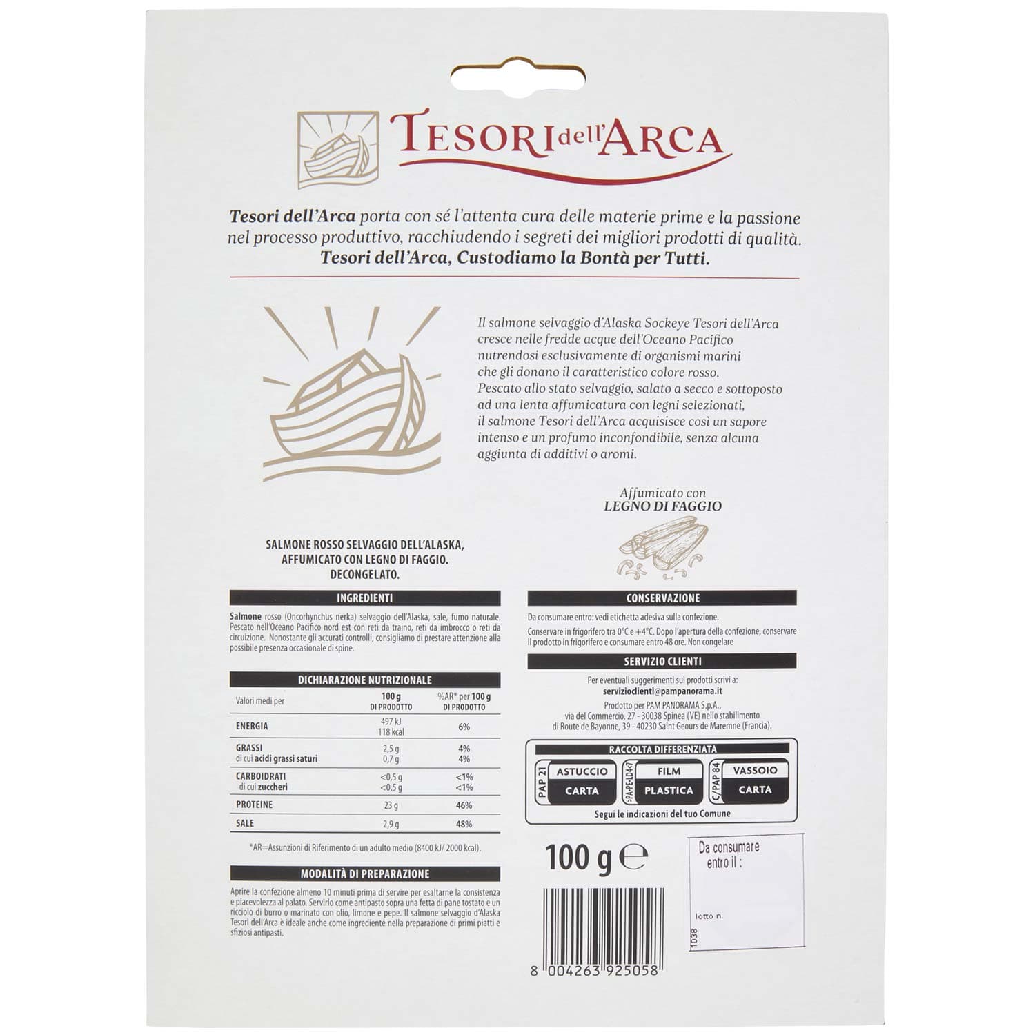 TESORI DELL'ARCA Salmone Selvaggio d'Alaska Sockeye 100 g – immagine 4