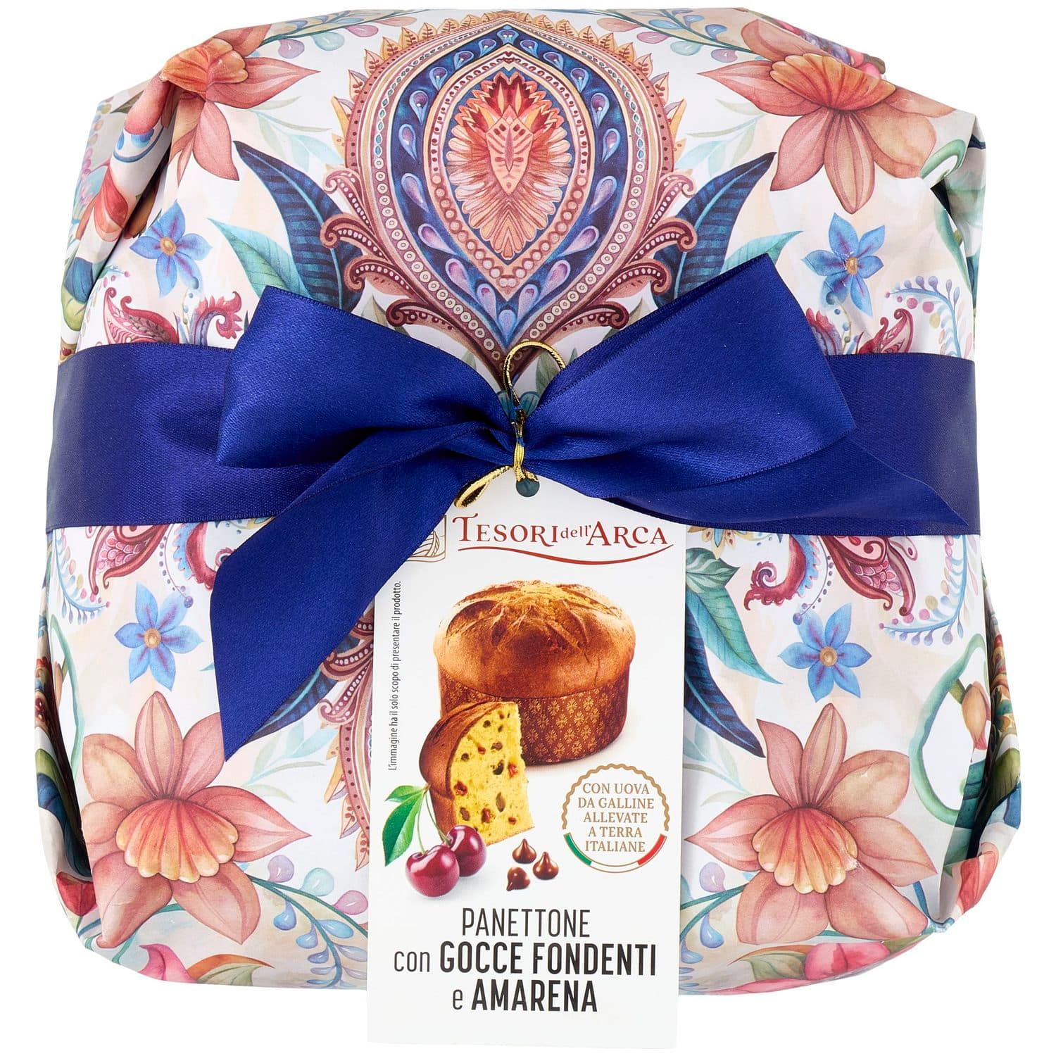 TESORI DELL'ARCA Panettone con Gocce Fondenti e Amarena 1000 g – immagine 2