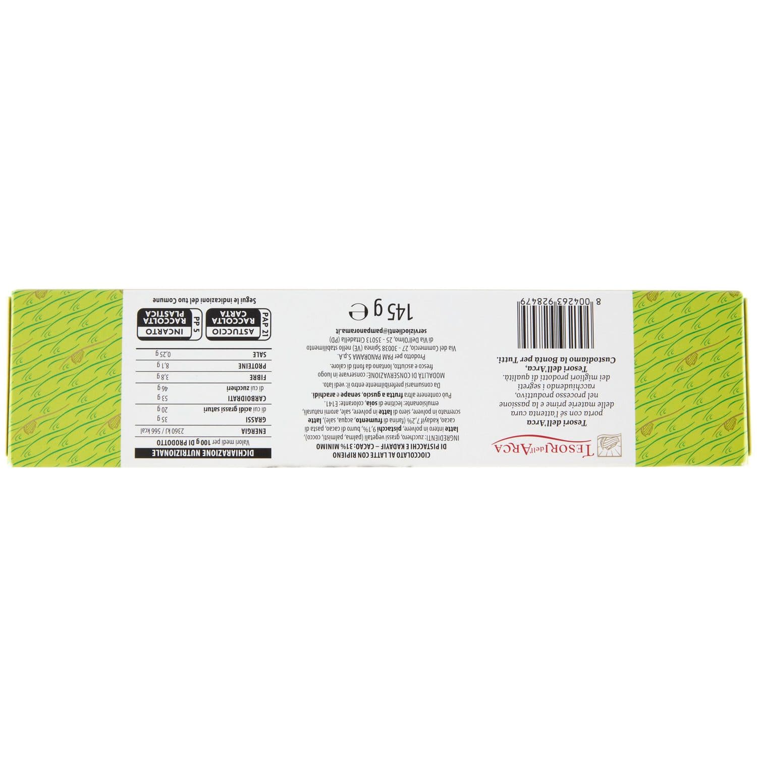 TESORI DELL'ARCA Cioccolato al Latte Dubai Style con pistacchio e kadayif 145 g – immagine 4