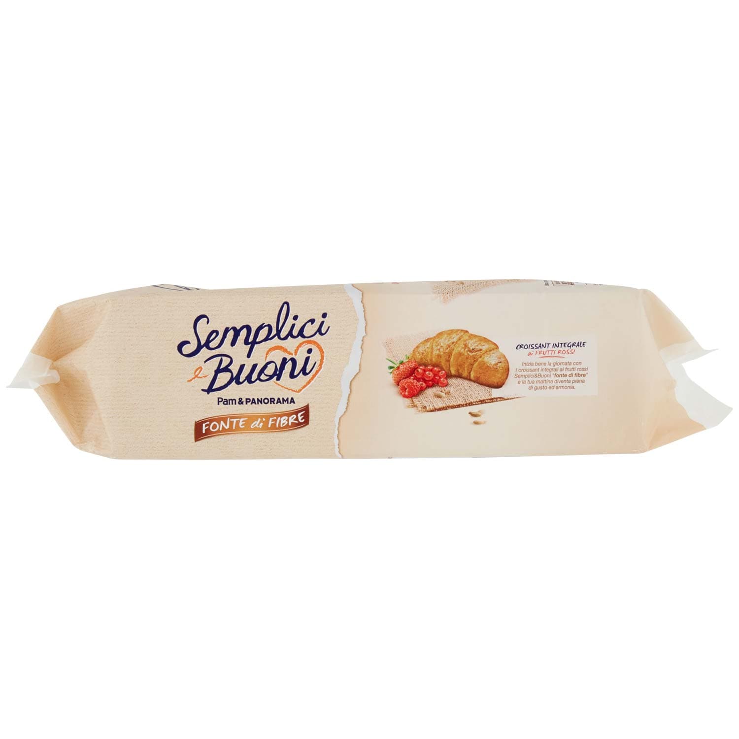 SEMPLICI E BUONI Fonte di Fibre Croissant Integrale ai Frutti Rossi 300g (50gx6) – immagine 3