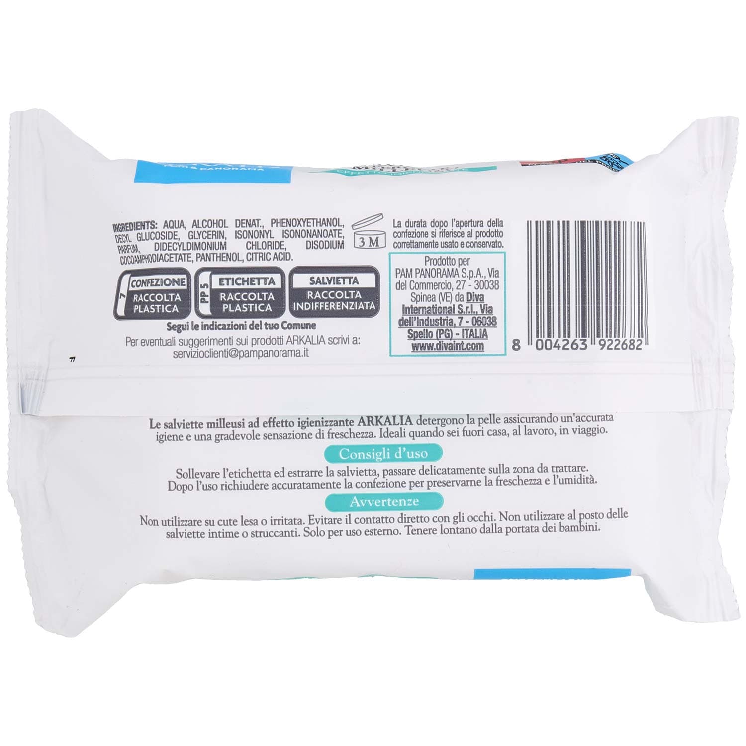 ARKALIA Salviette Detergenti Milleusi Igienizzante note Agrumate 20 pz – immagine 4