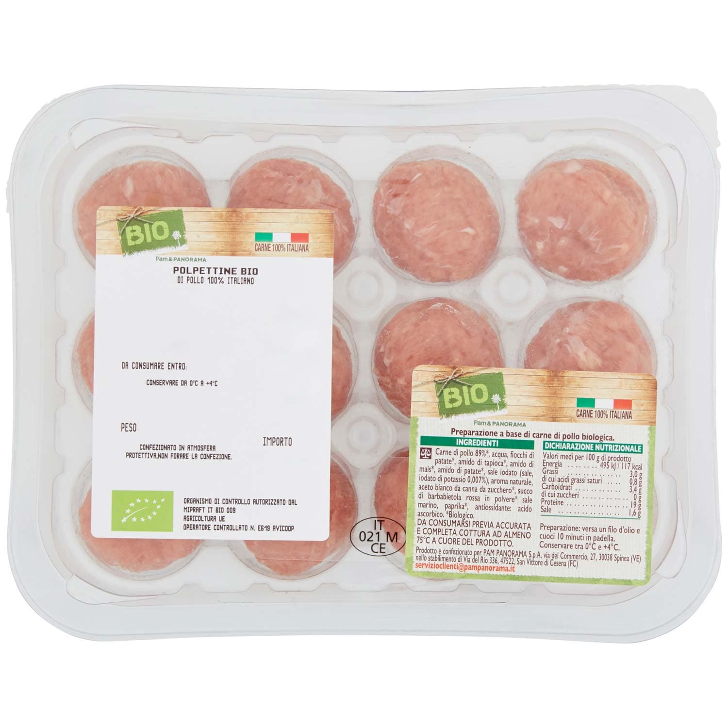 BIO Polpettine BIO di Pollo 100% Italiano 0,240 kg – immagine 2