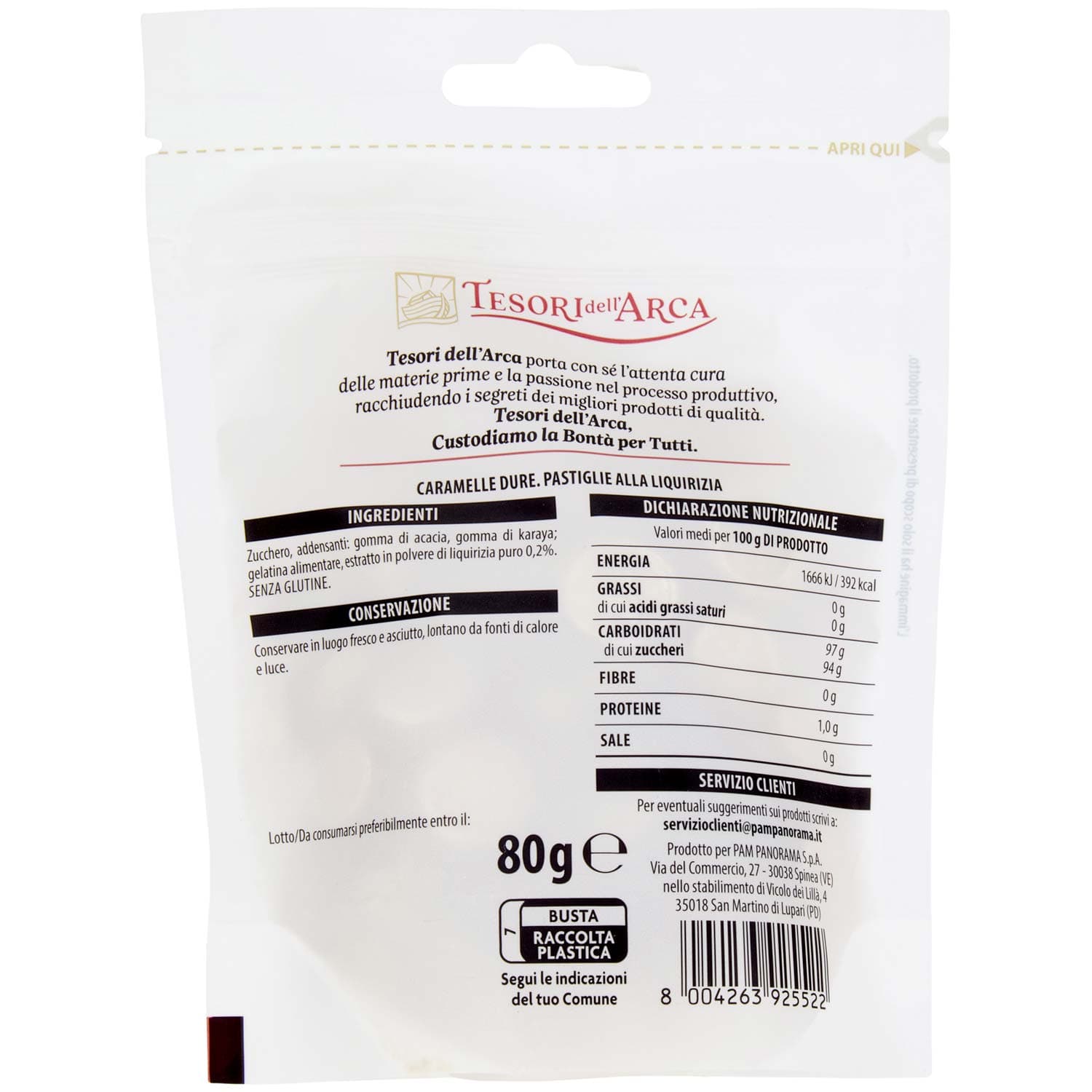 TESORI DELL'ARCA Caramelle Liquirizia 80 g – immagine 4