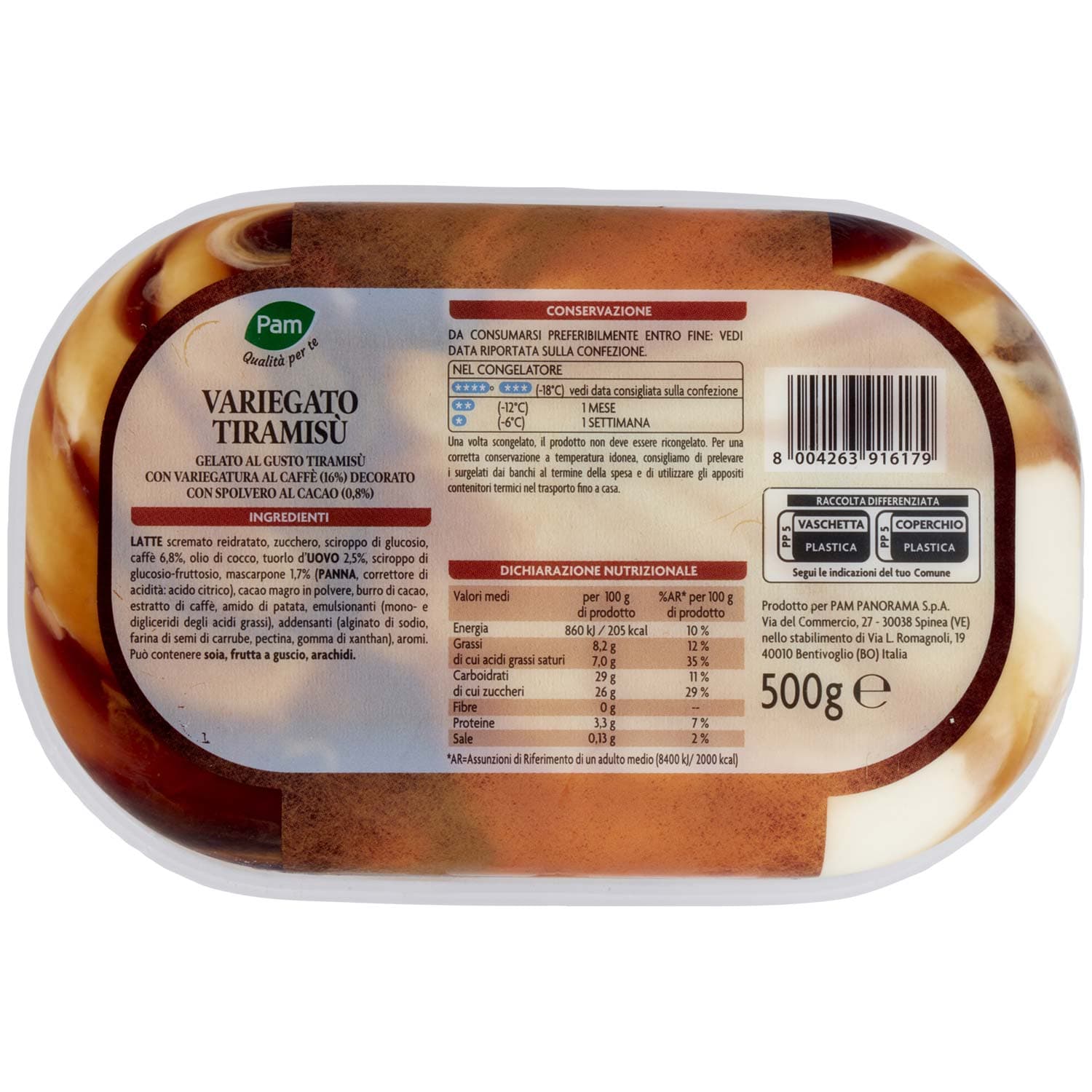 PAM Qualità per te Variegato Tiramisù con mascarpone fresco 500 g – immagine 4