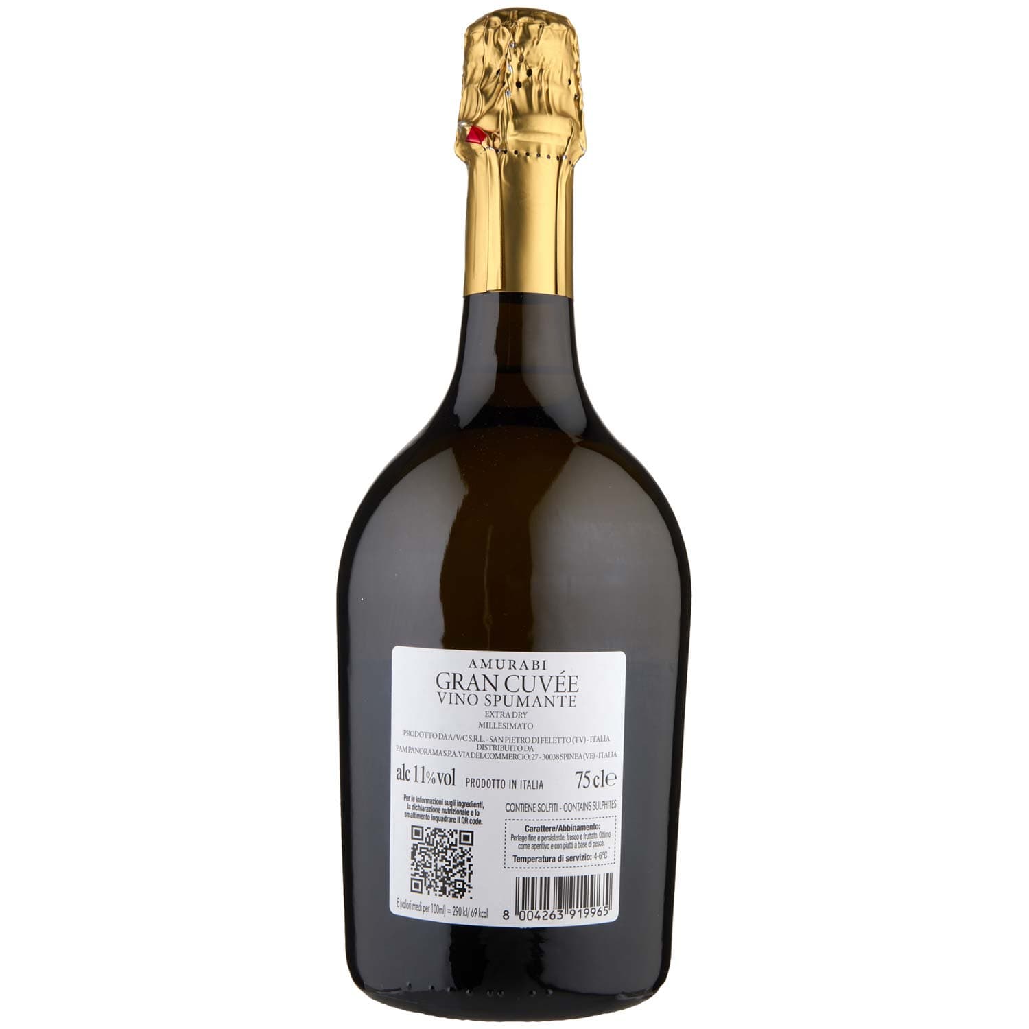 Amurabi Gran Cuvée Vino Spumante Extra Dry Millesimato 75 cl – immagine 4