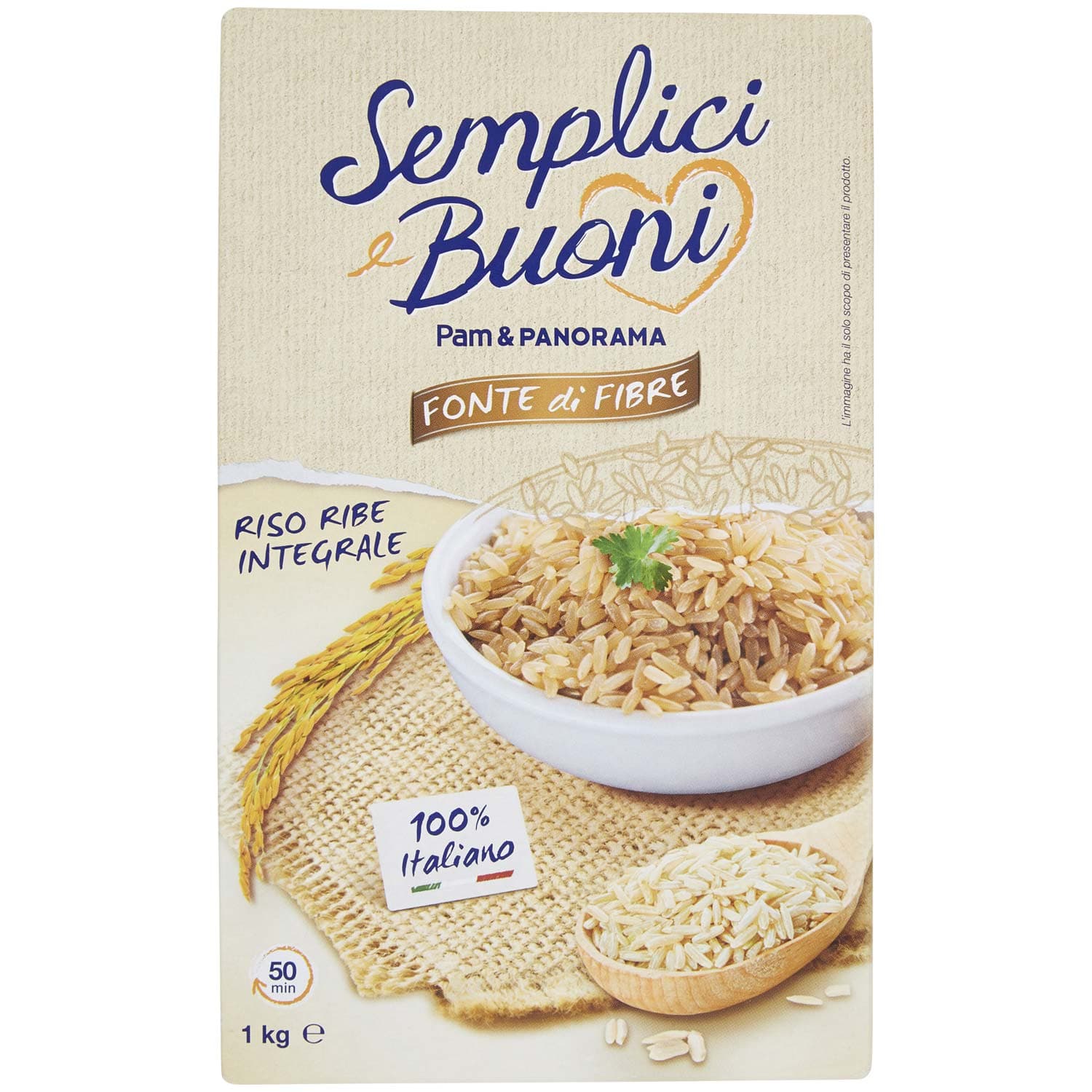 SEMPLICI E BUONI Fonte di Fibre Riso Ribe Integrale 1 kg – immagine 2