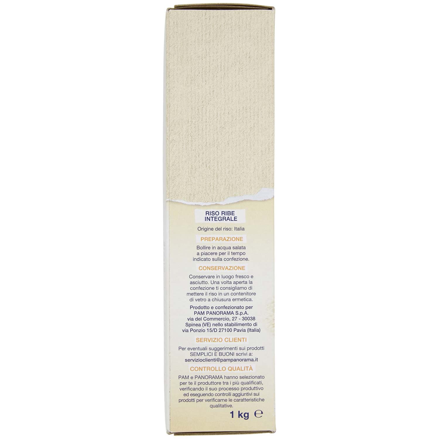 SEMPLICI E BUONI Fonte di Fibre Riso Ribe Integrale 1 kg – immagine 3