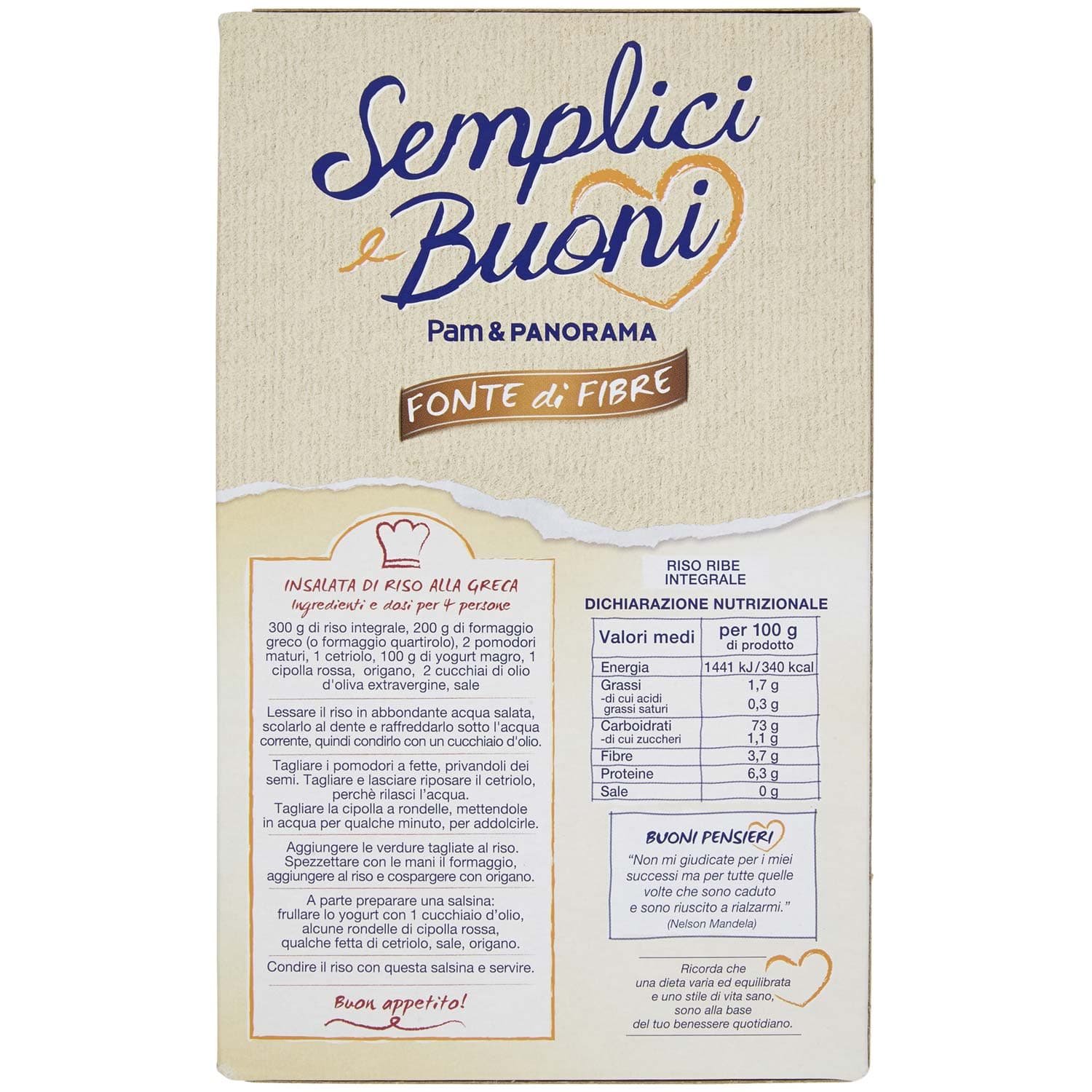 SEMPLICI E BUONI Fonte di Fibre Riso Ribe Integrale 1 kg – immagine 4