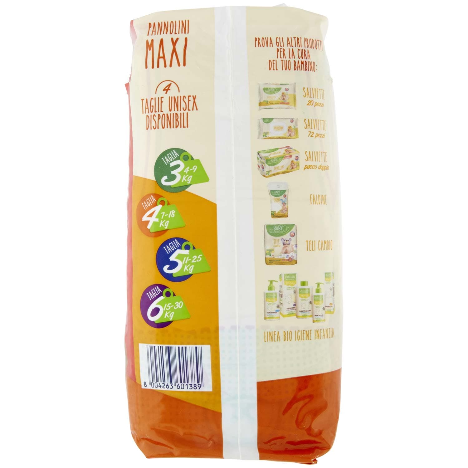 PAM PANORAMA Linea Baby Pannolini Maxi Taglia 4 7-18kg 20 + 20 pz – immagine 5