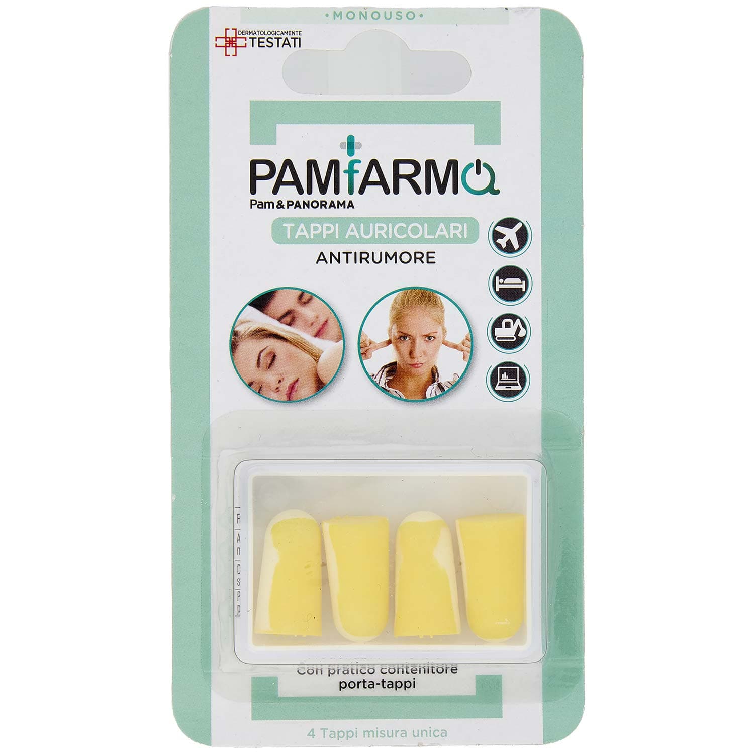 PAM PANORAMA Tappi Auricolari antirumore Misura Unica 4 pz – immagine 2