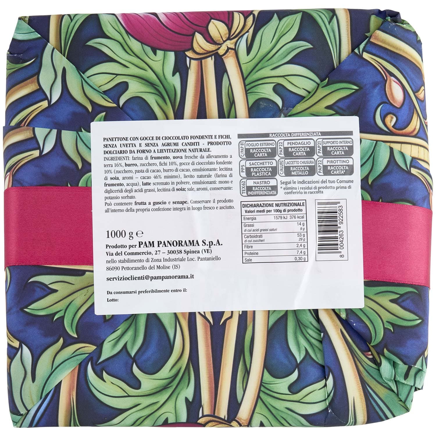 TESORI DELL'ARCA Panettone con Gocce Fondenti e Fichi 1000 g – immagine 4