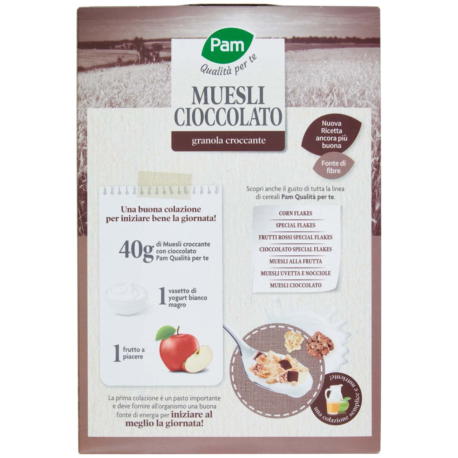 PAM Qualità per te Muesli Cioccolato granola croccante 375 g – immagine 4