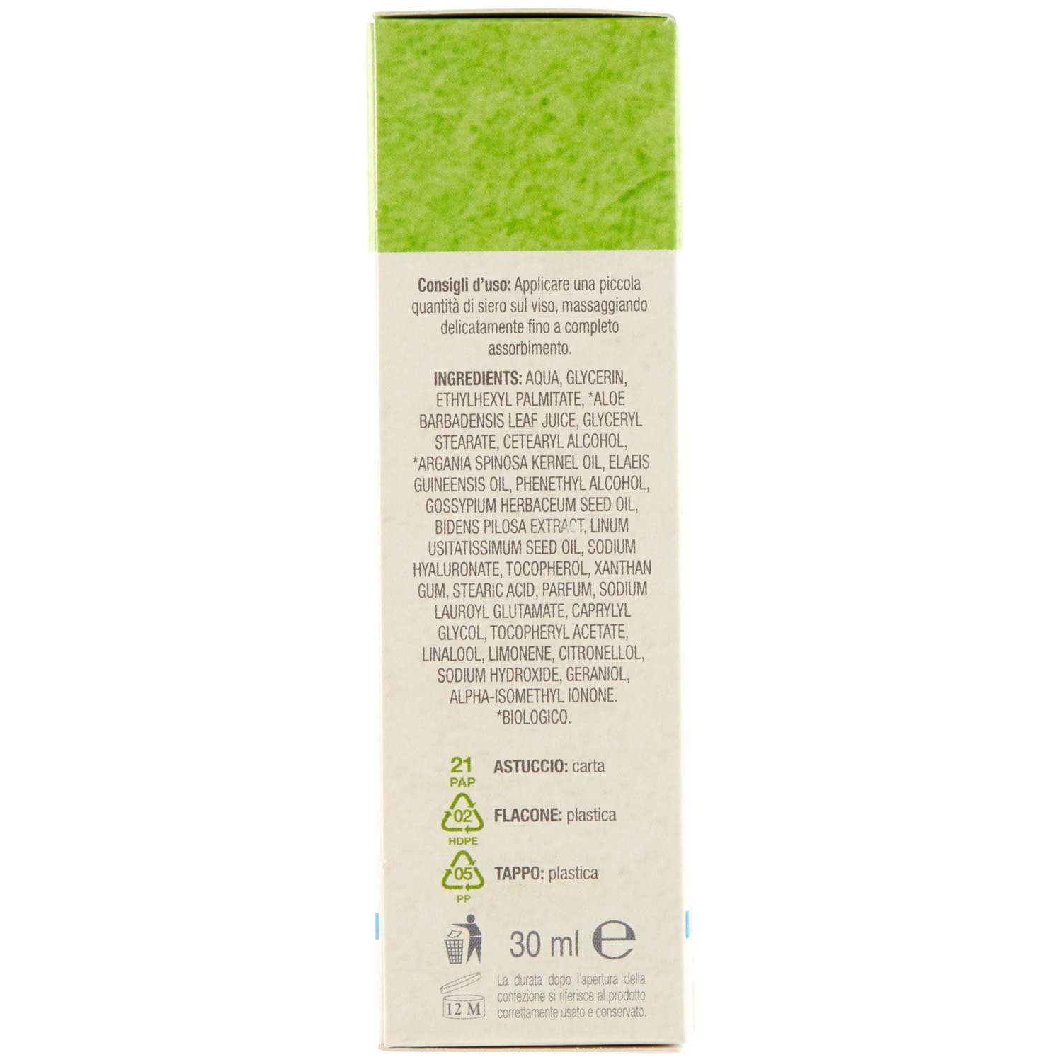 ARKALIA BIO Siero Viso con succo di Aloe e Argan 30 ml – immagine 3