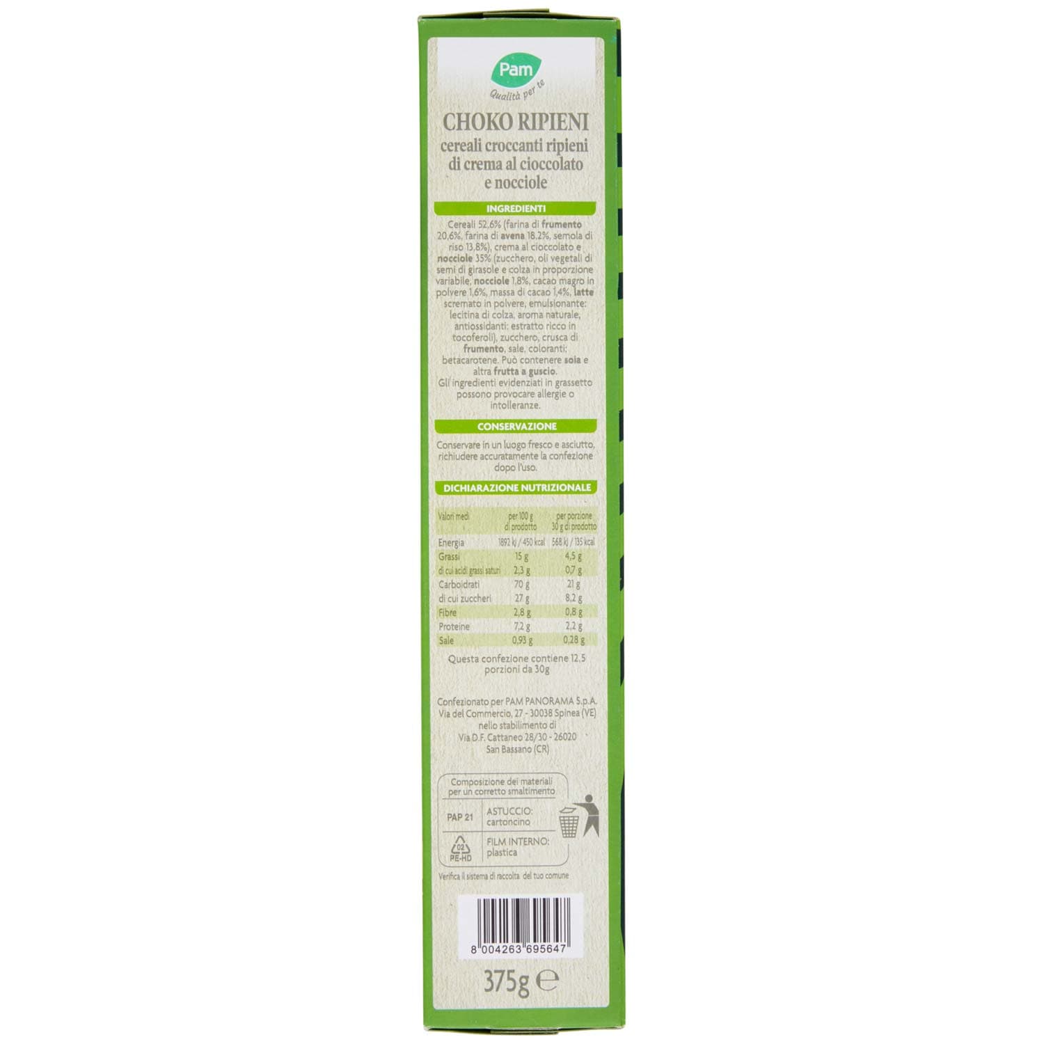 PAM Qualità per te Choko Ripieni con crema al cioccolato e nocciole 375 g – immagine 5