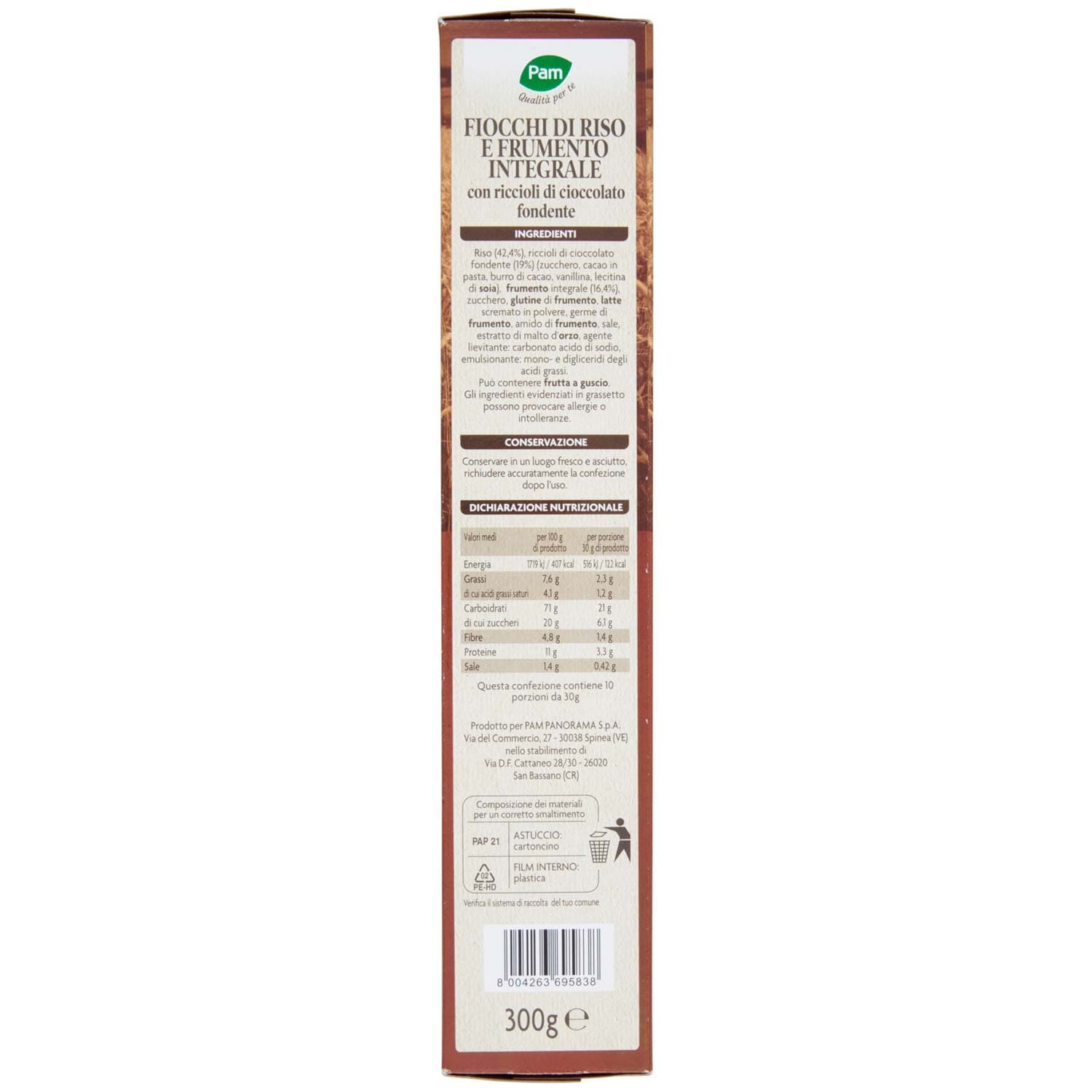 PAM Qualità per te Cioccolato Special Flakes con riso e frumento integrale 300 g – immagine 5