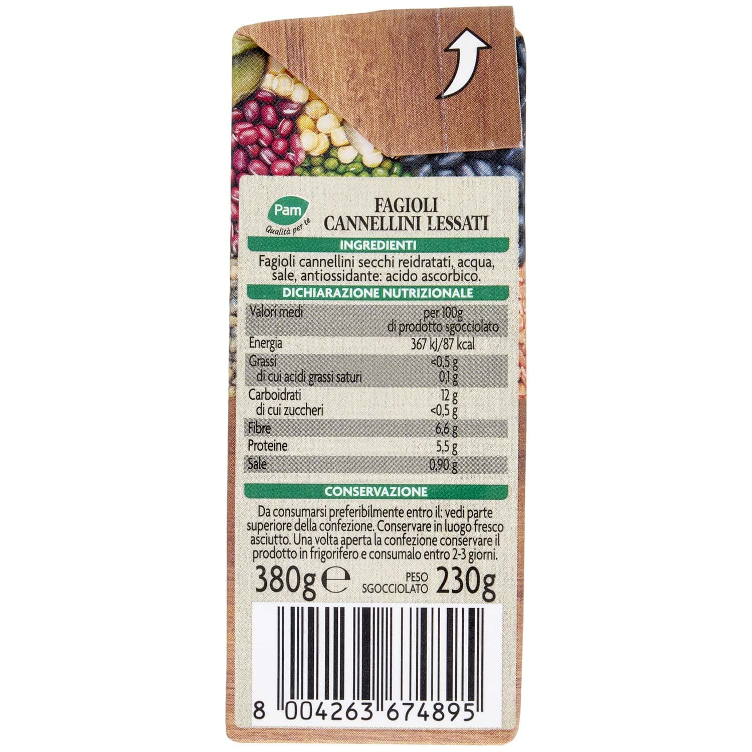 PAM Qualità per te Fagioli Cannellini 380 g – immagine 5