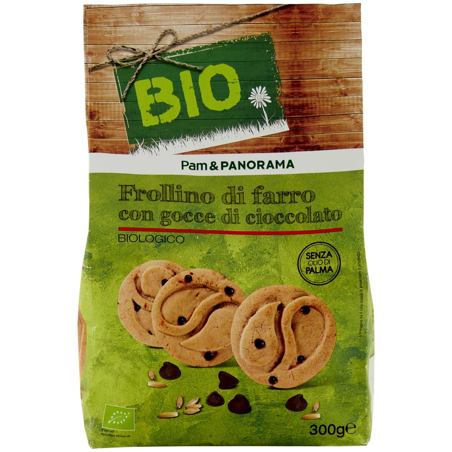 BIO Frollino di farro con gocce di cioccolato Biologico 300 g – immagine 2