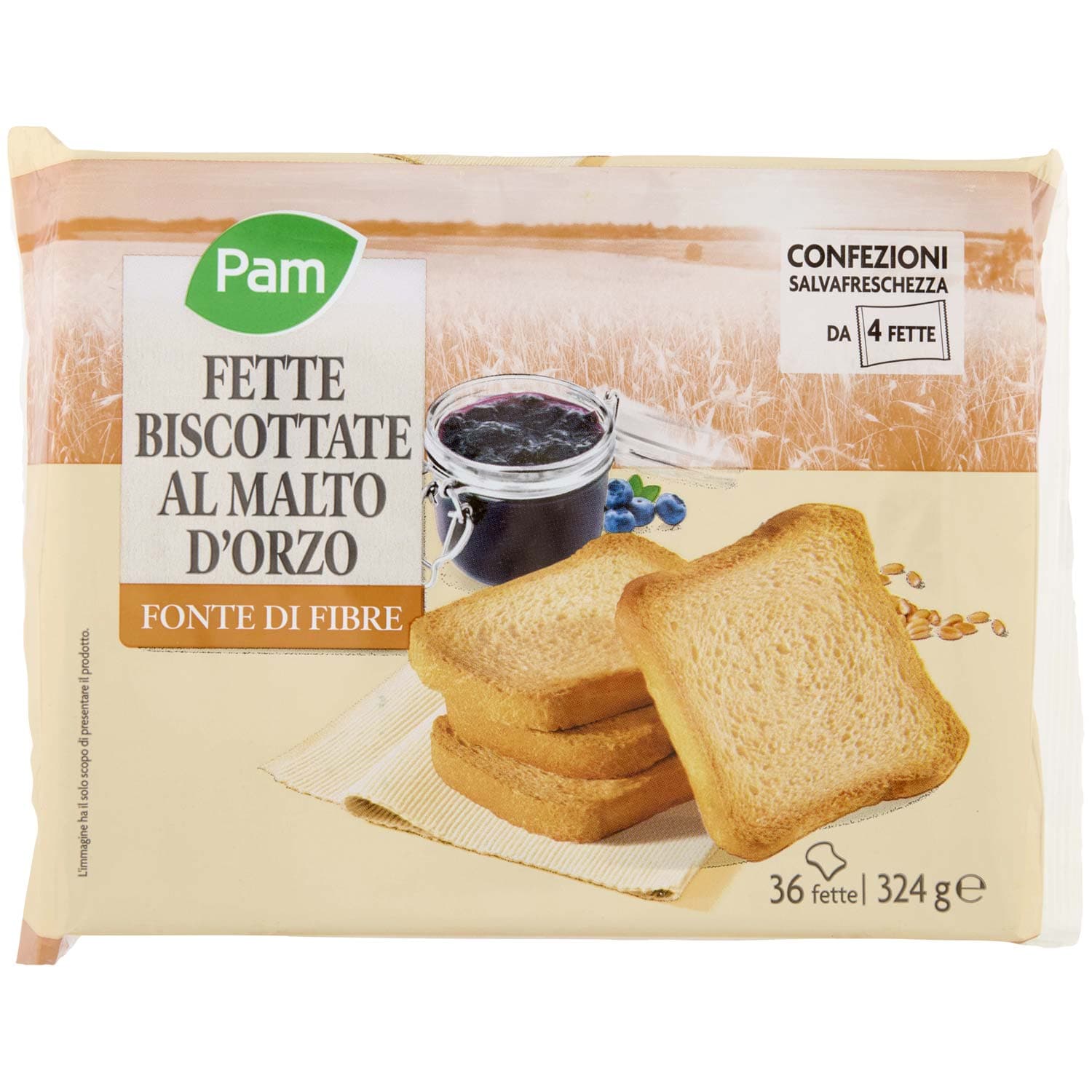 PAM Fette Biscottate al Malto d'Orzo 324 g – immagine 2