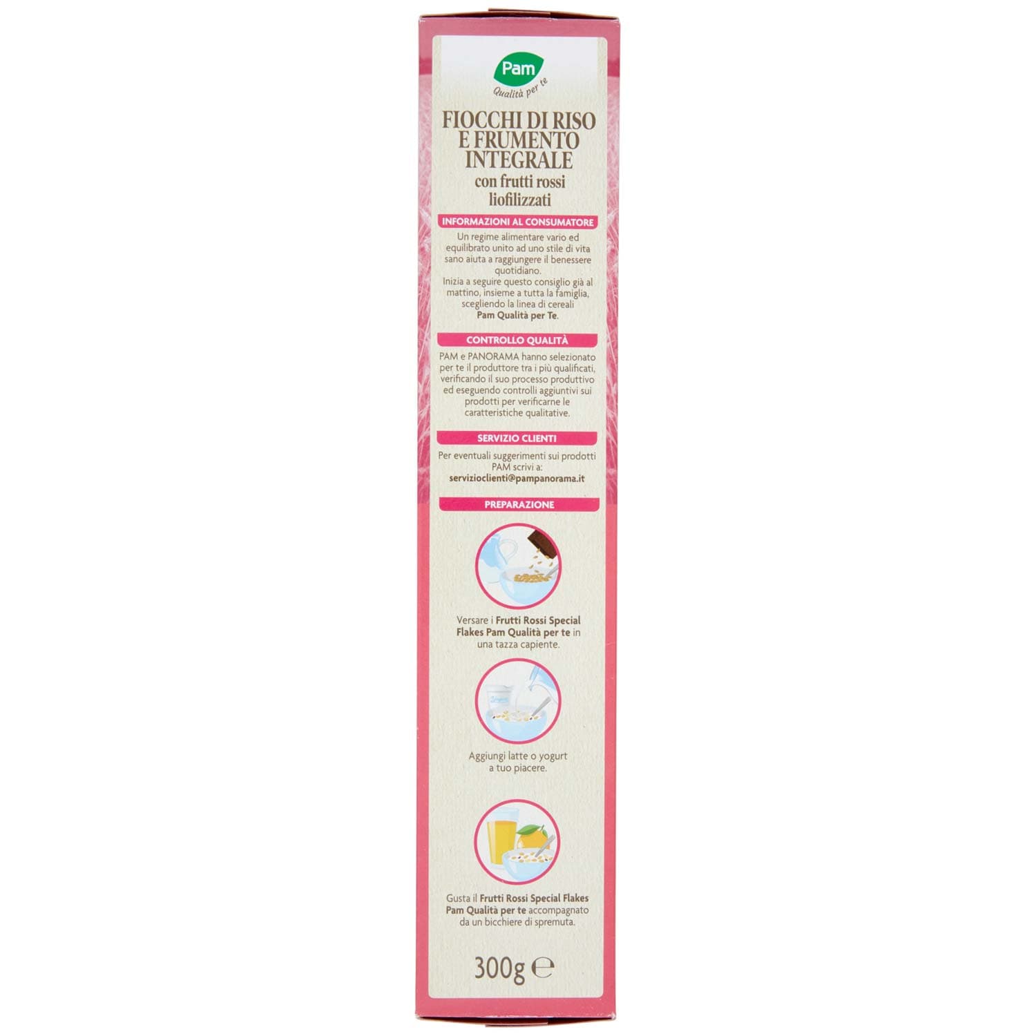PAM Qualità per te Frutti Rossi Special Flakes con riso e frumento integrale 300 g – immagine 3